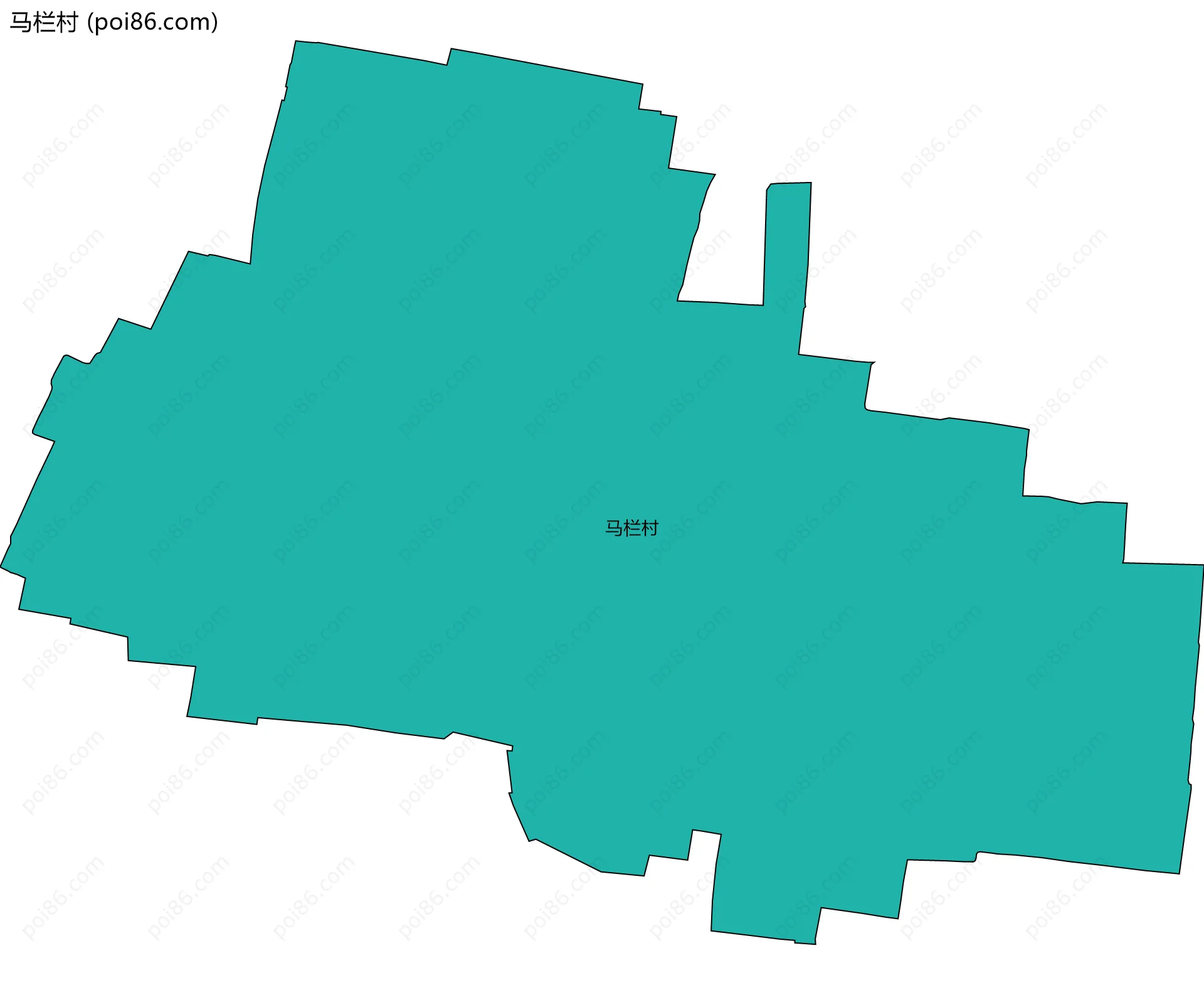 马栏村边界地图
