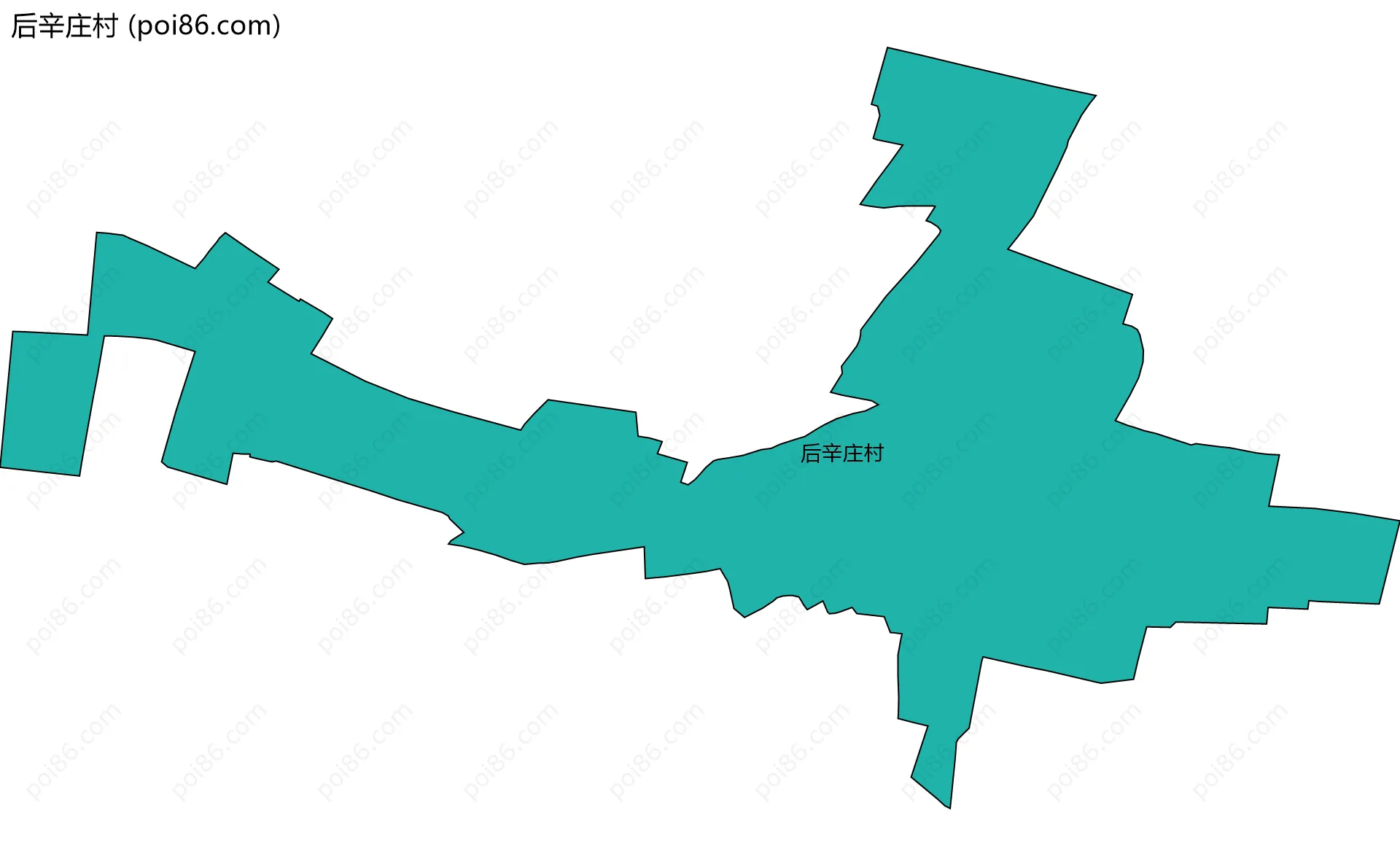 后辛庄村边界地图