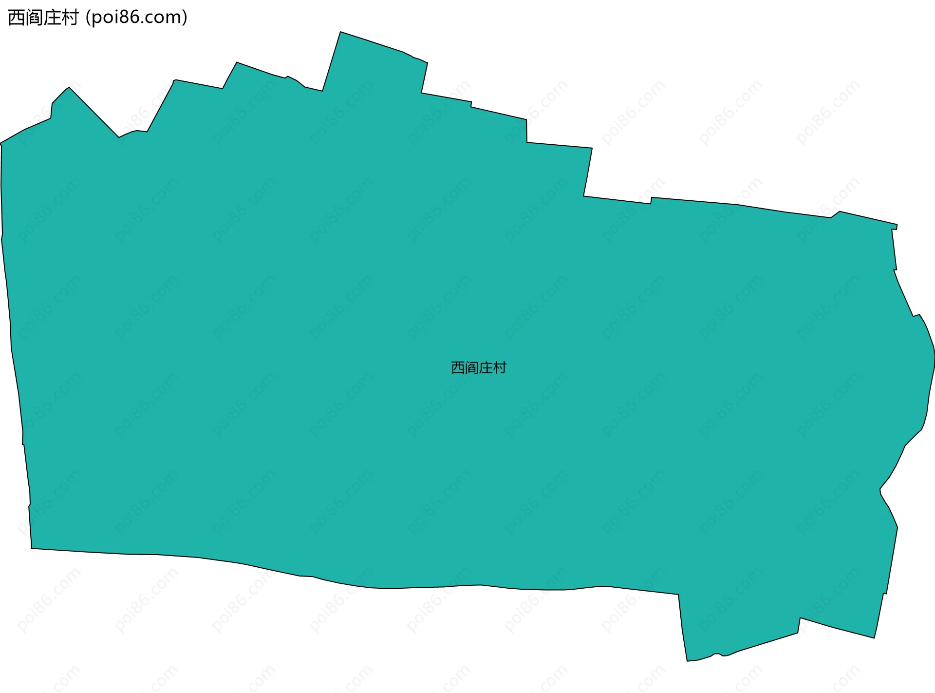 西阎庄村边界地图