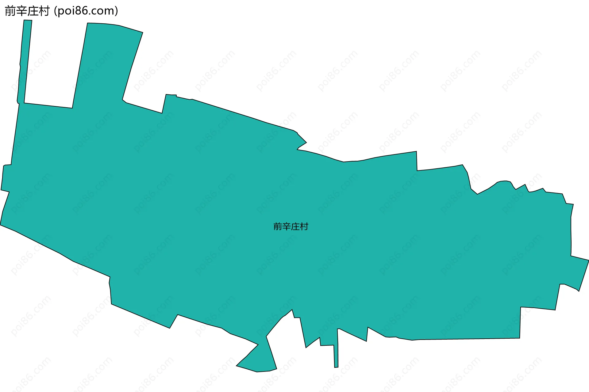 前辛庄村边界地图
