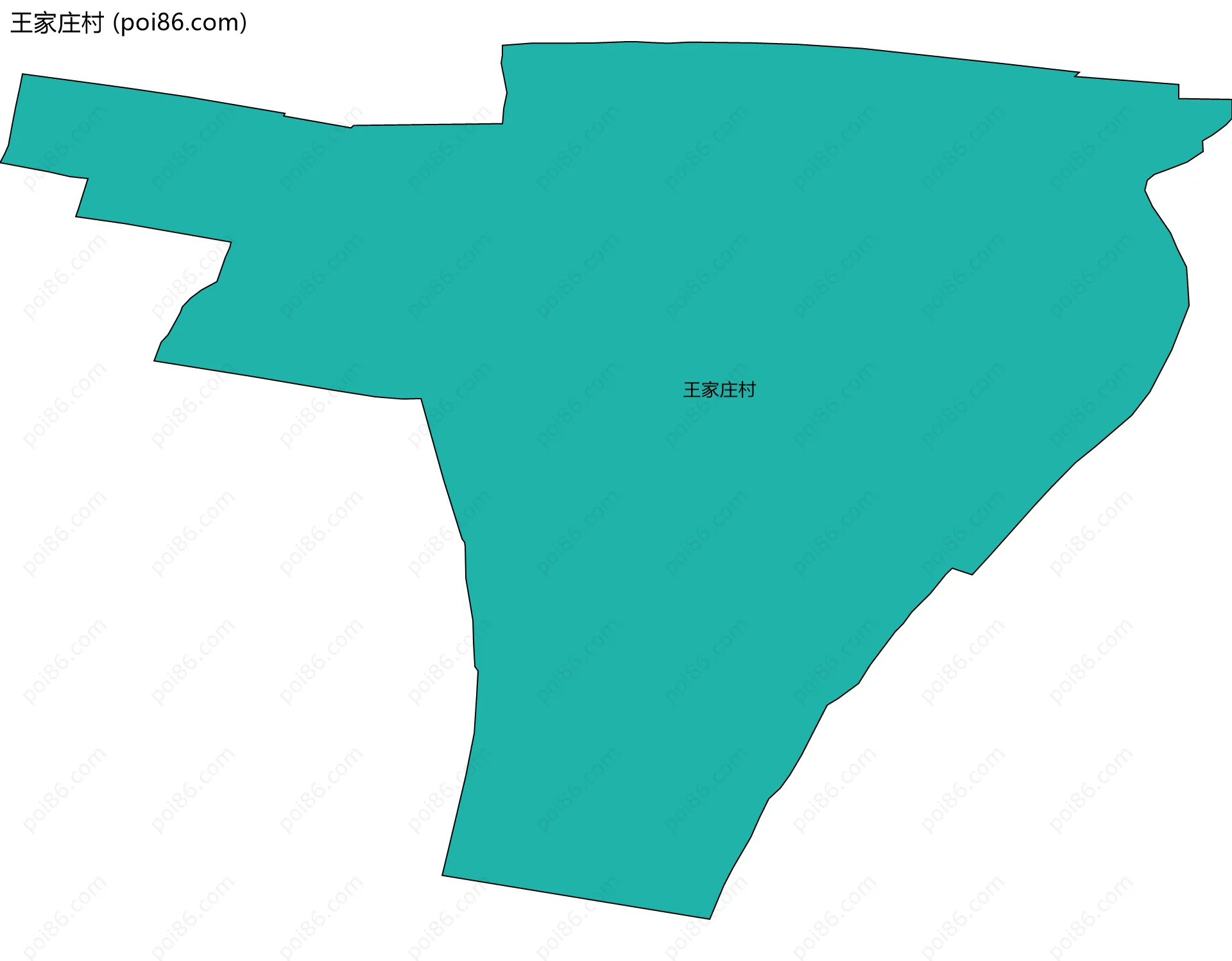 王家庄村边界地图