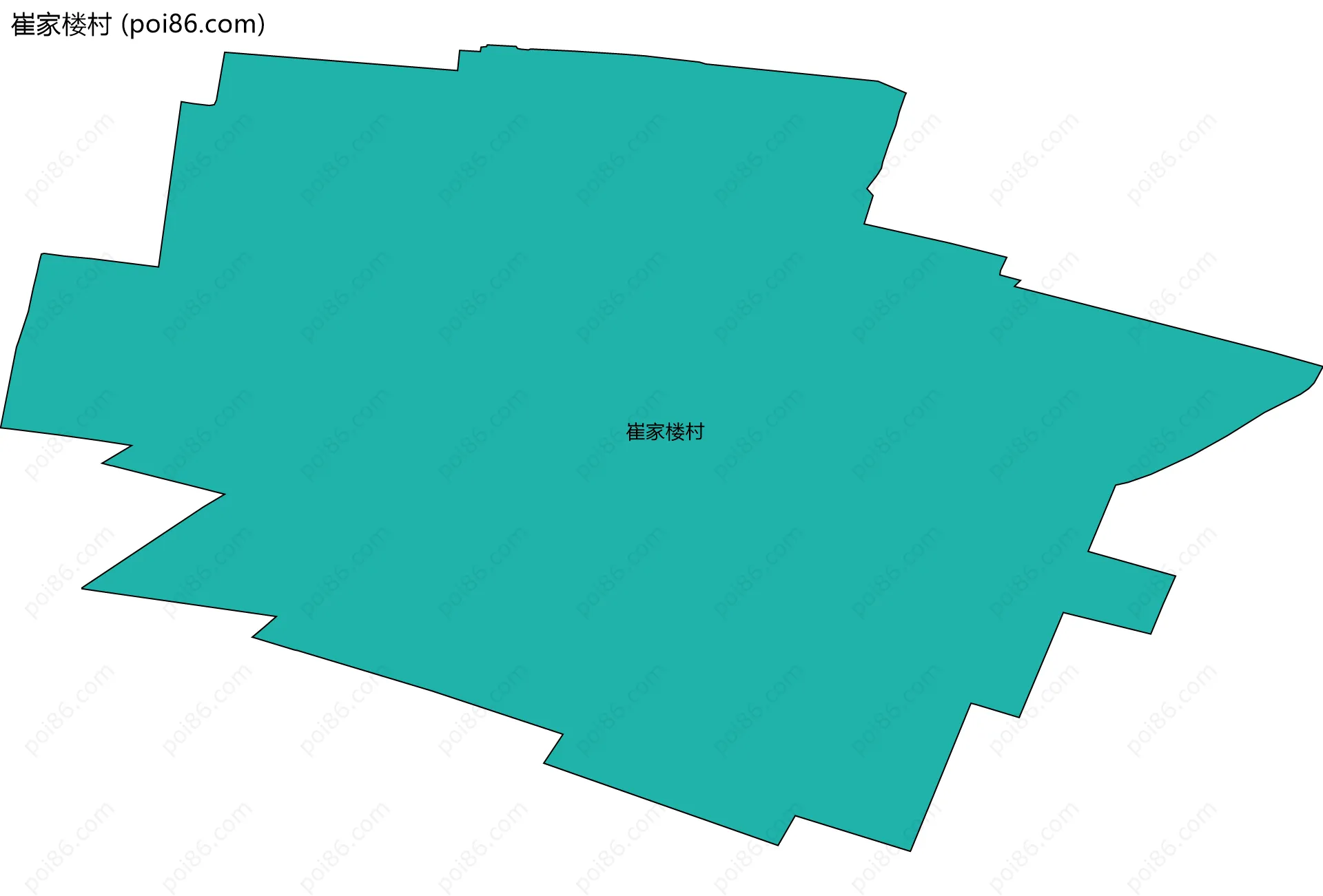 崔家楼村边界地图