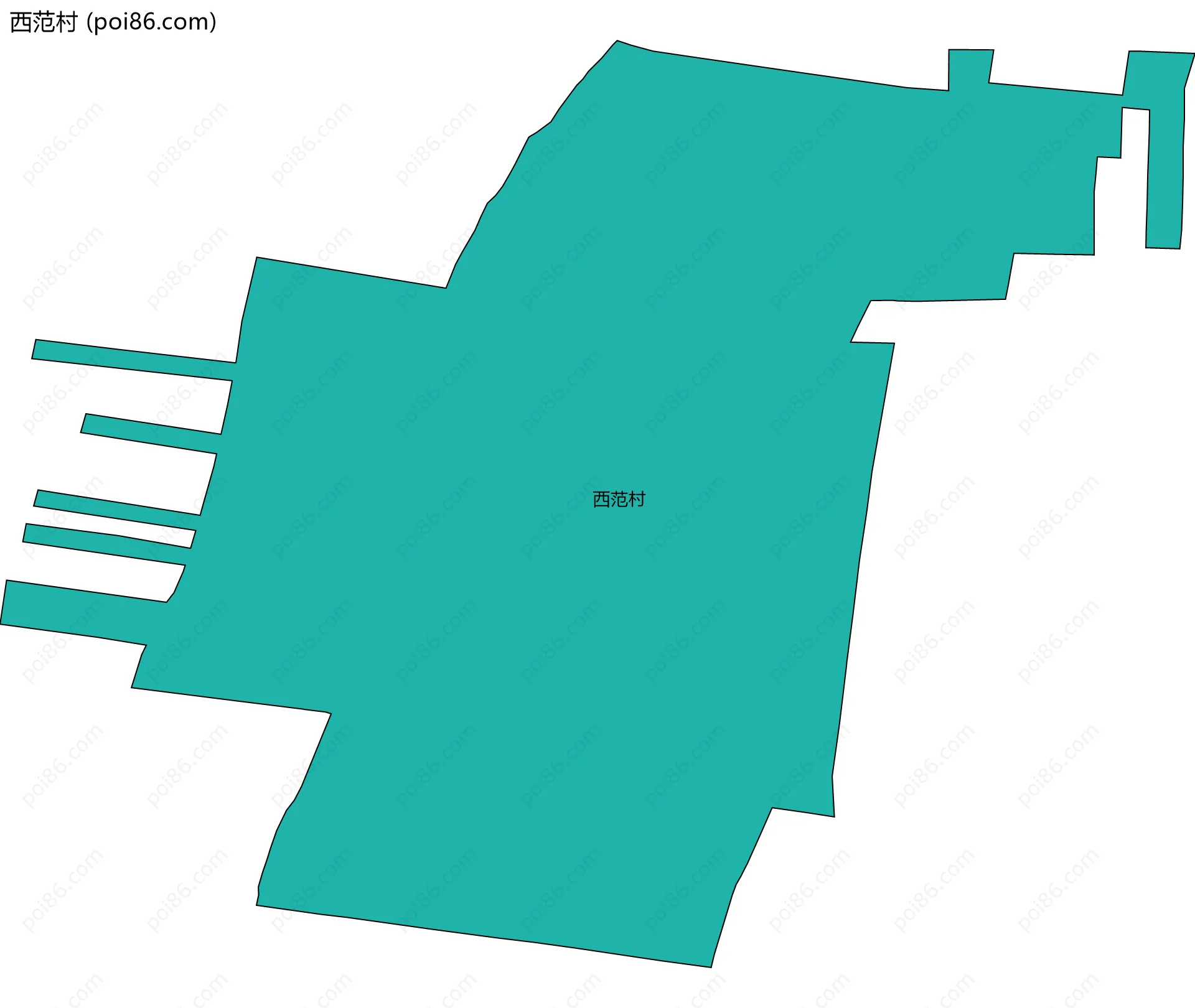西范村边界地图