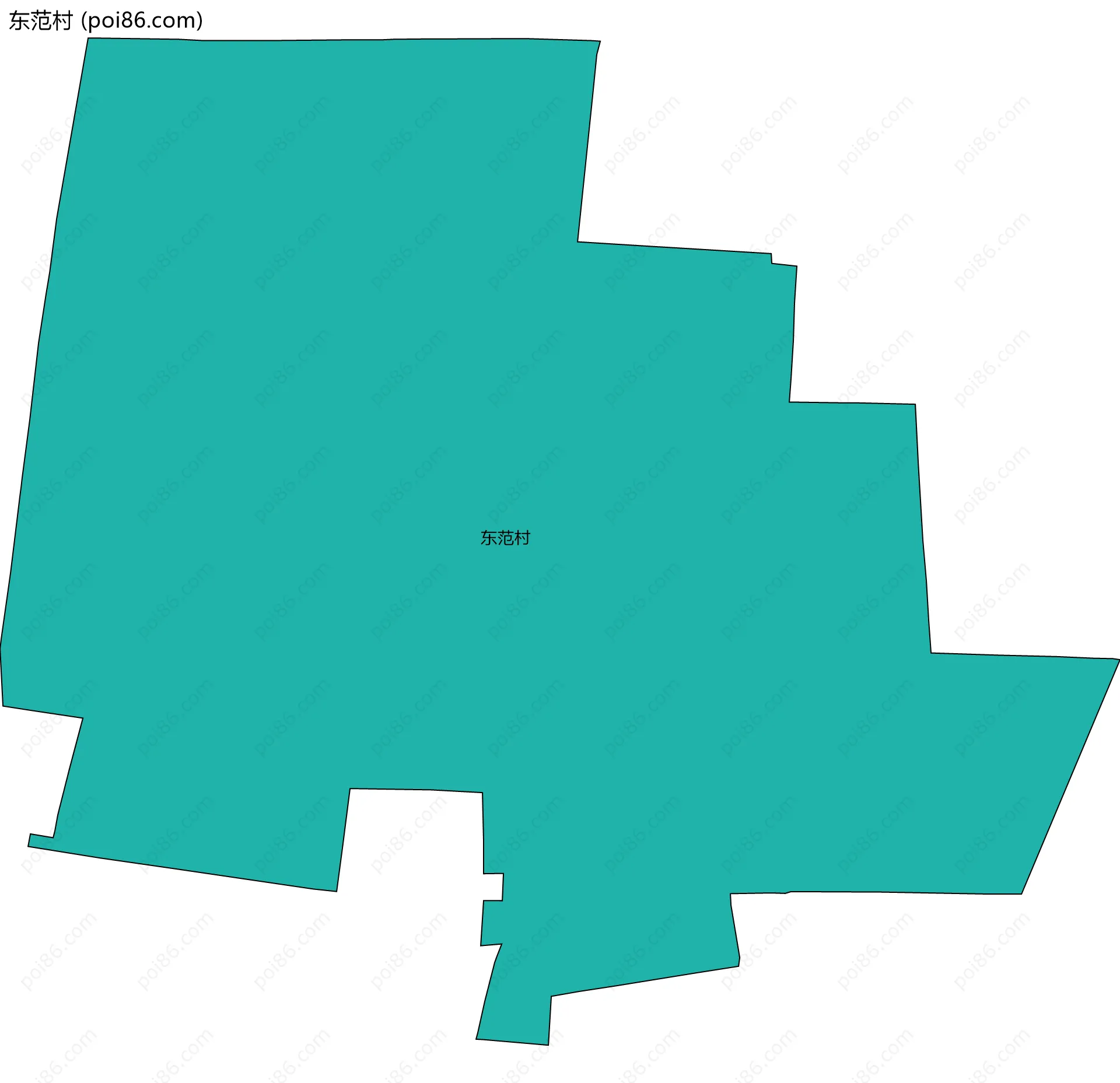 东范村边界地图