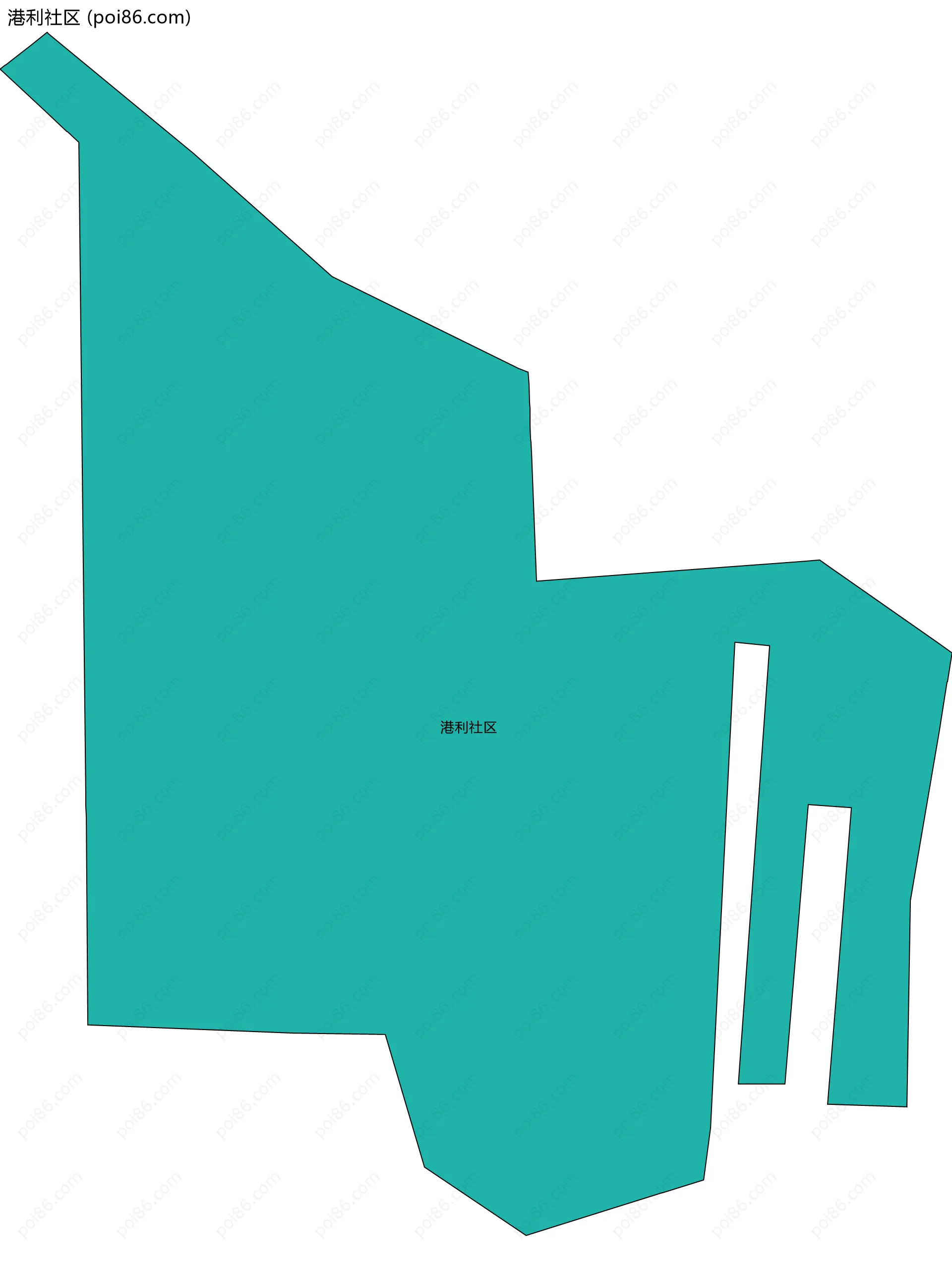 港利社区边界地图