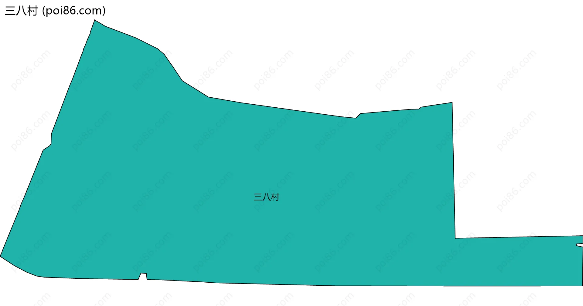 三八村边界地图