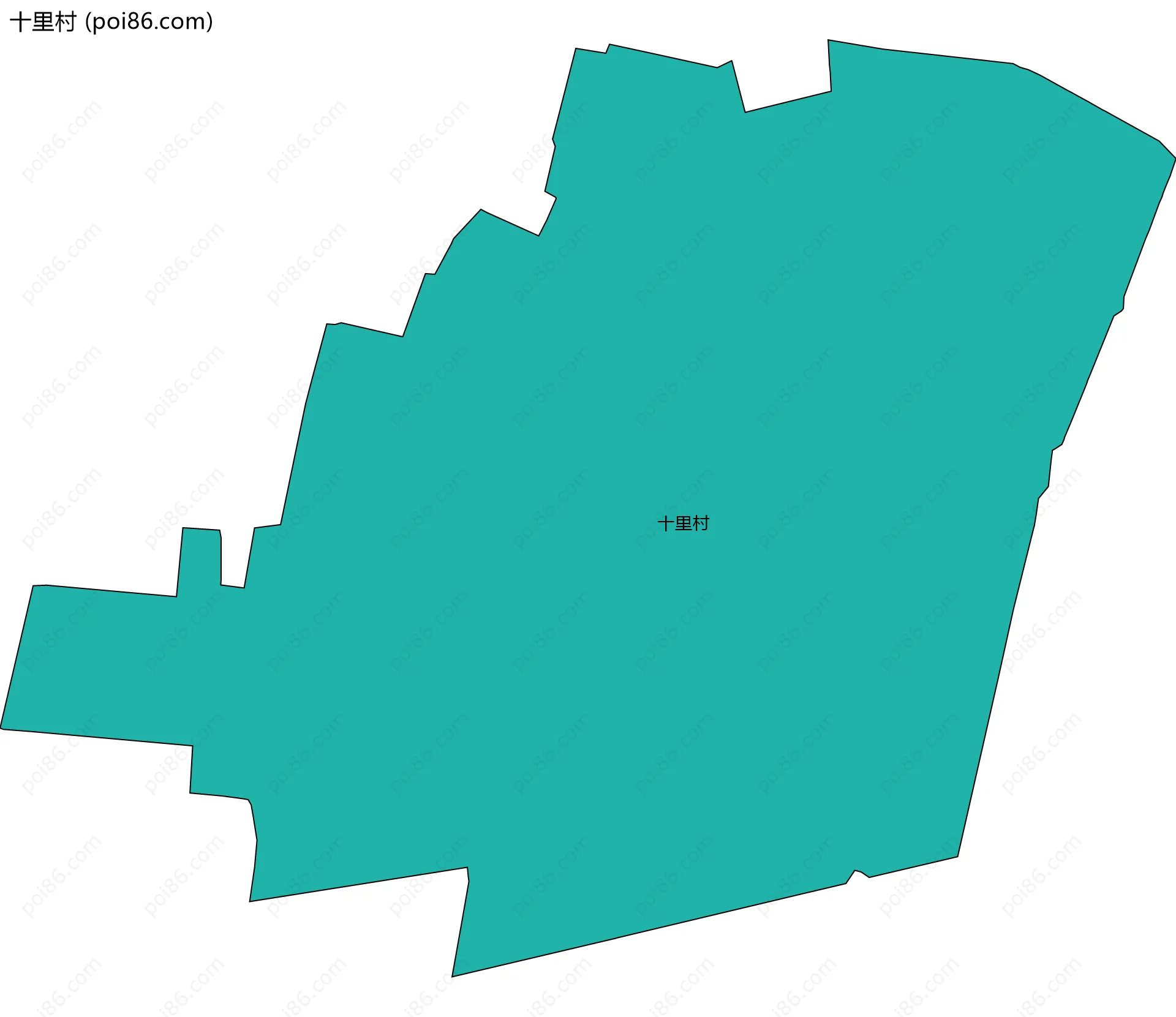 十里村边界地图