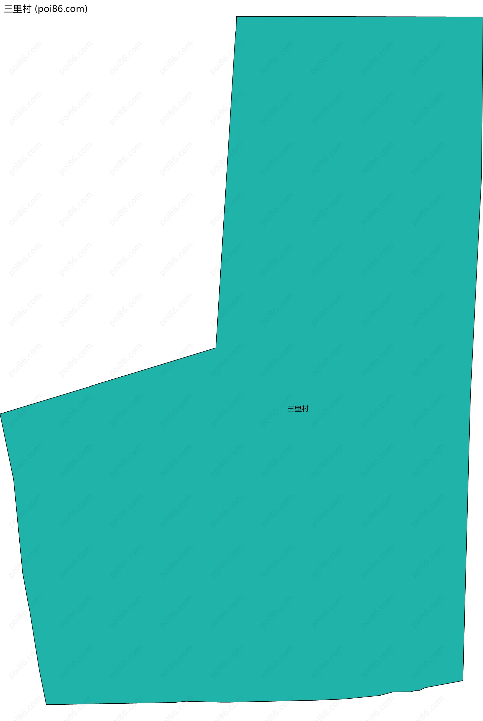 三里村边界地图