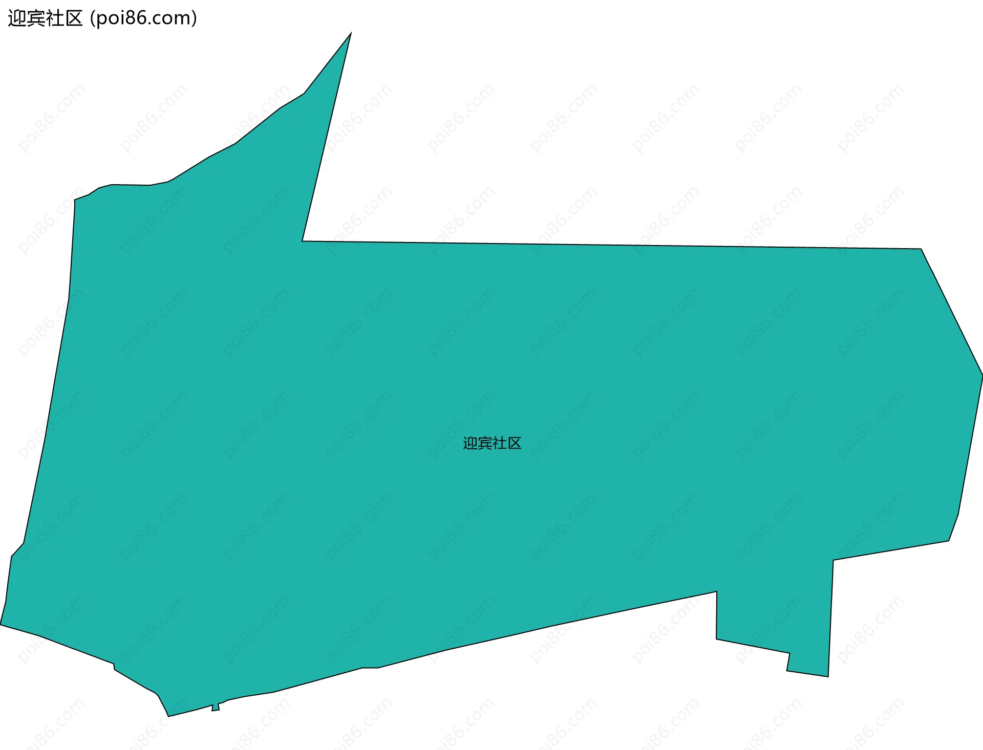 迎宾社区边界地图