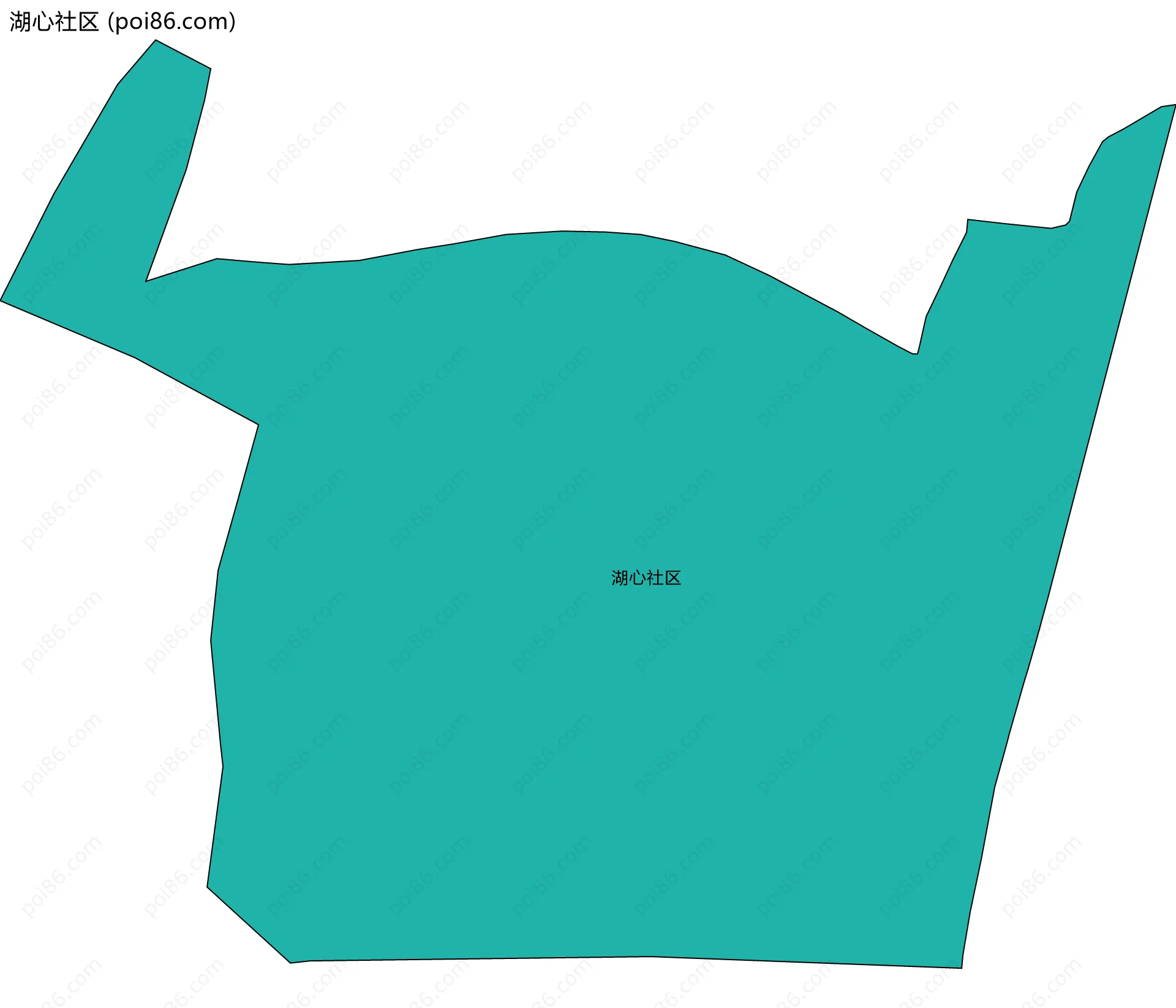 湖心社区边界地图