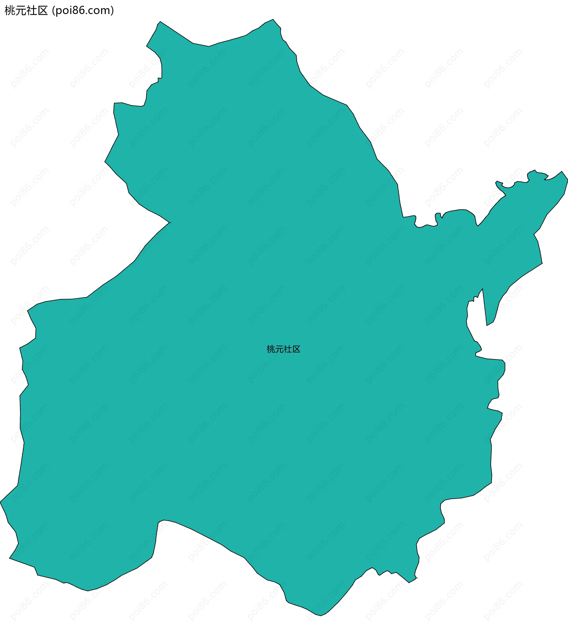 桃元社区边界地图