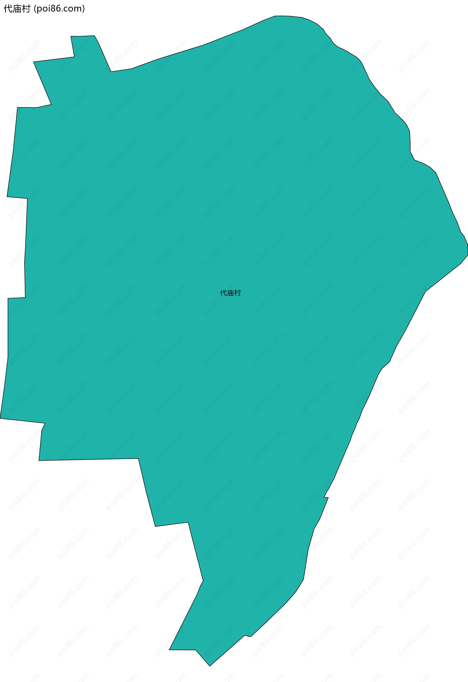 代庙村边界地图