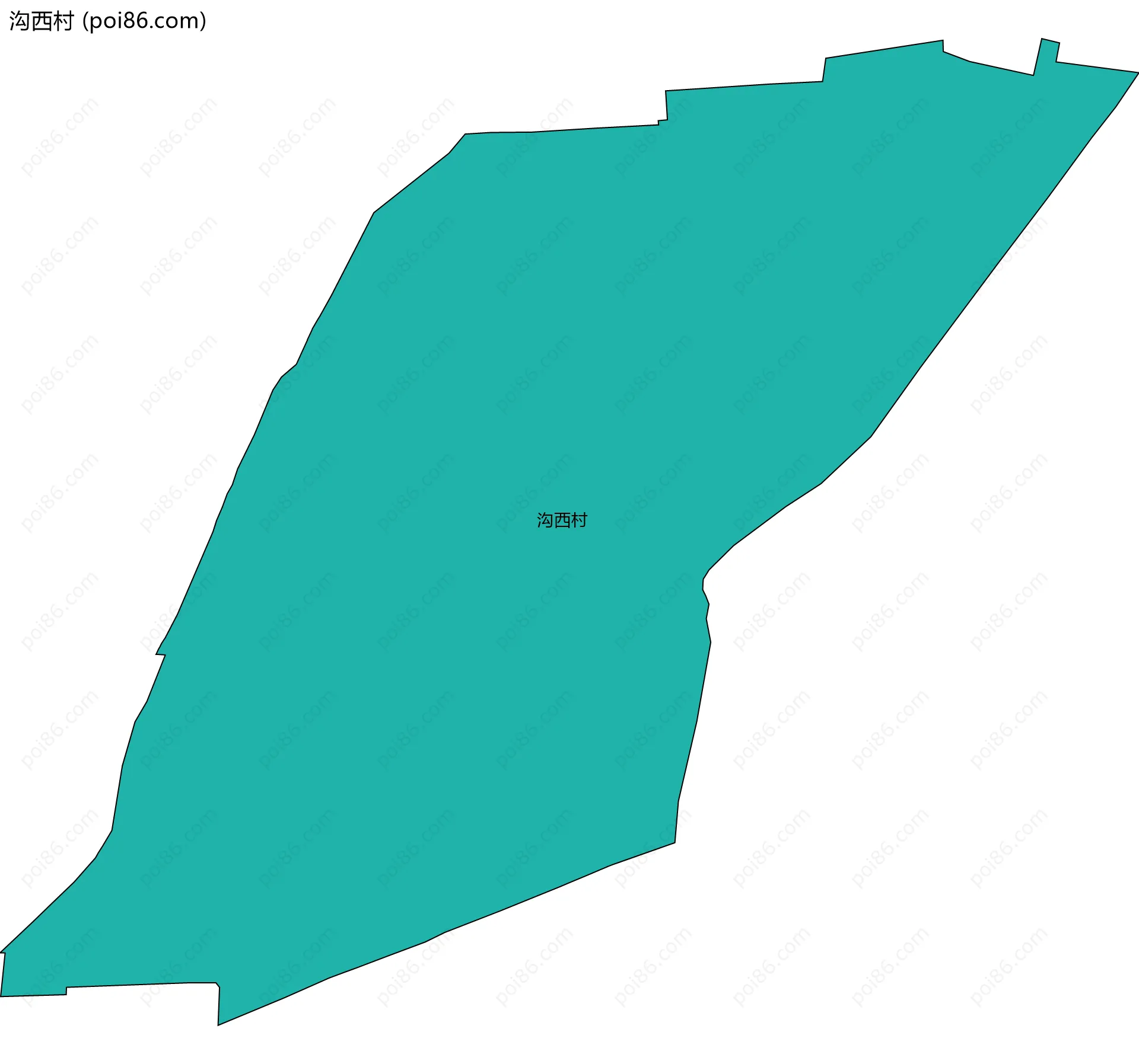 沟西村边界地图