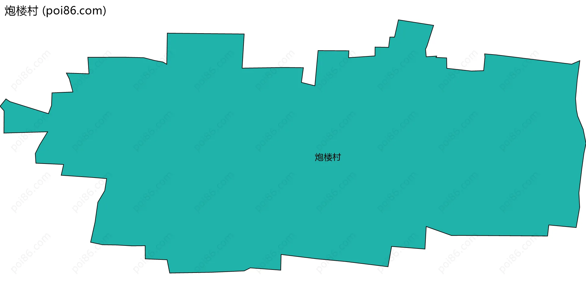 炮楼村边界地图