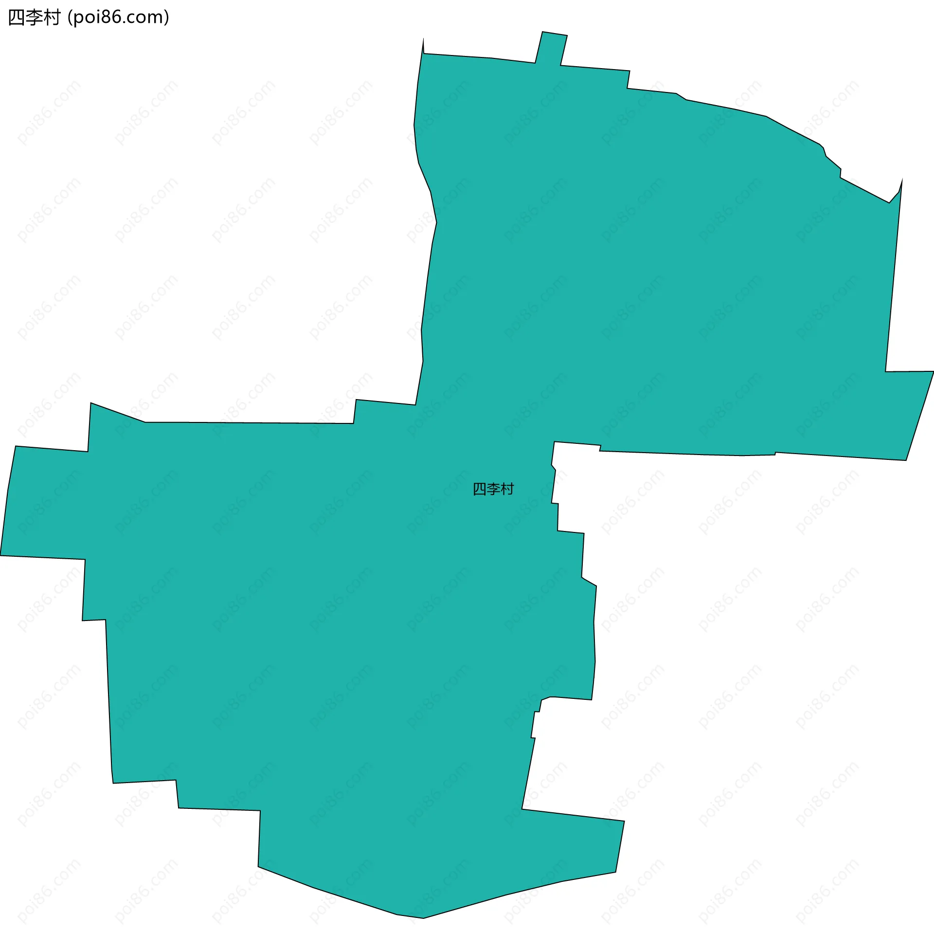 四李村边界地图