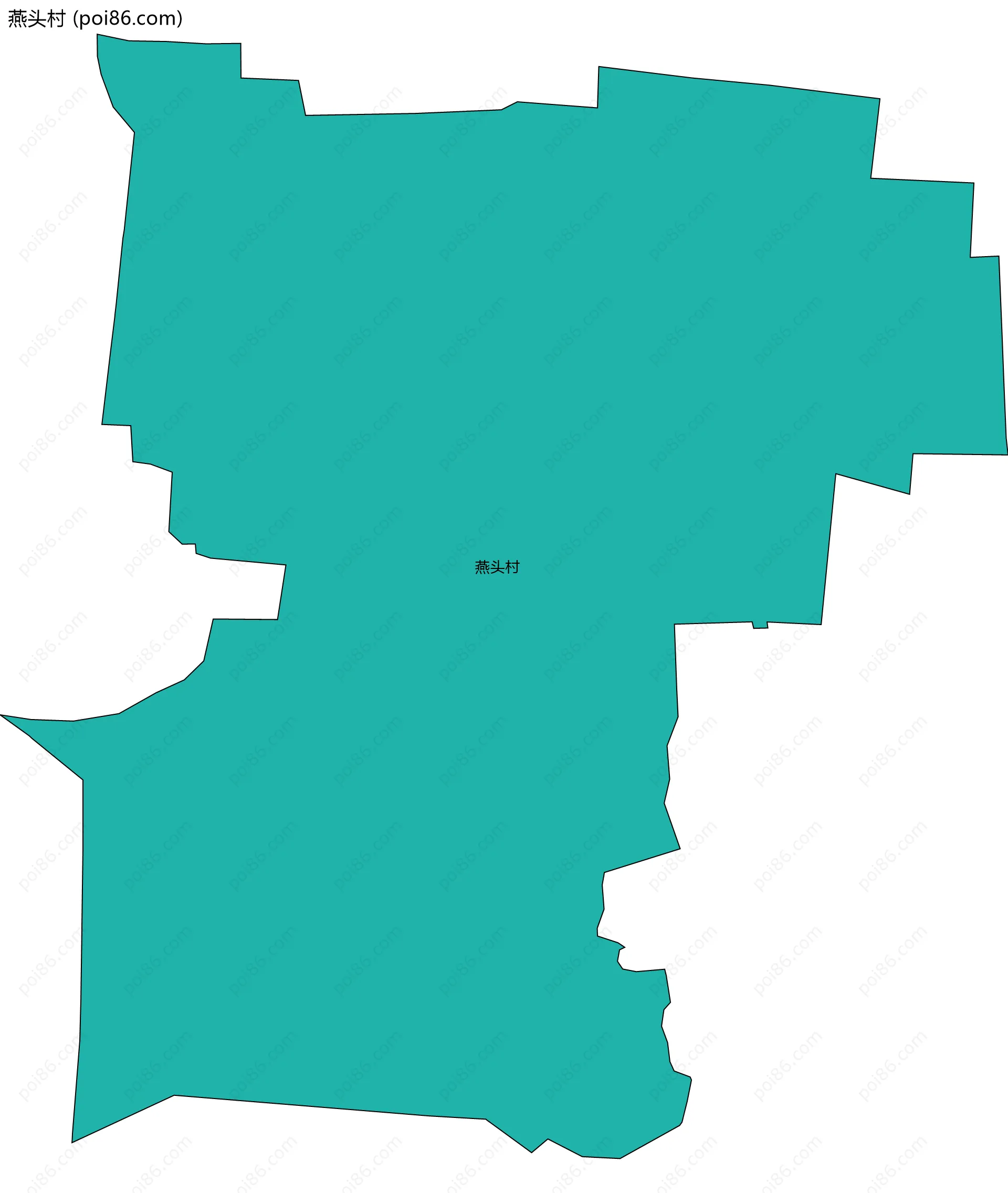 燕头村边界地图