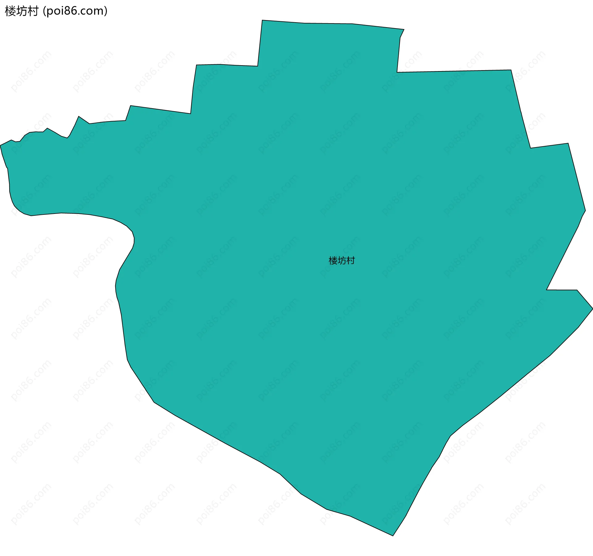 楼坊村边界地图
