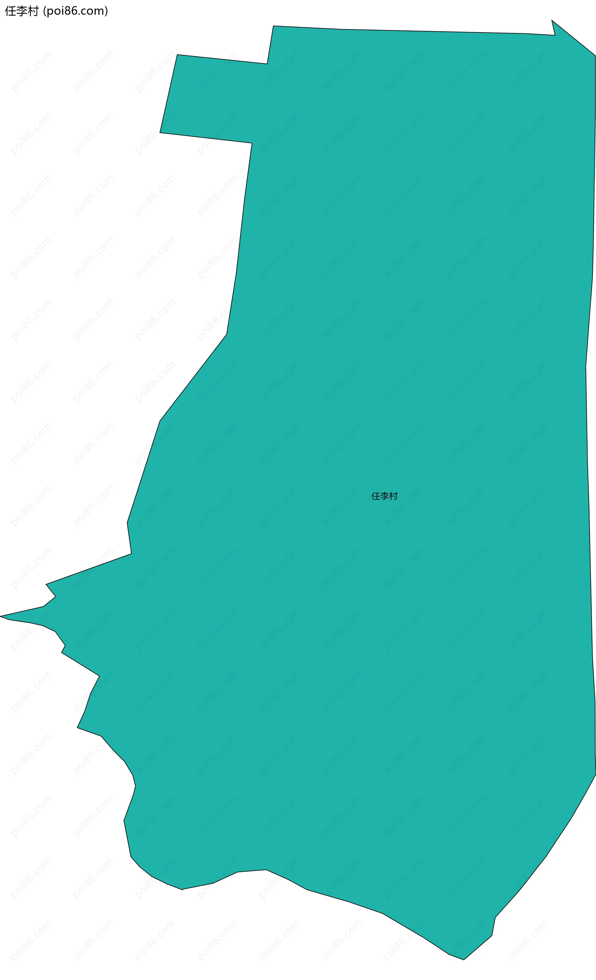 任李村边界地图