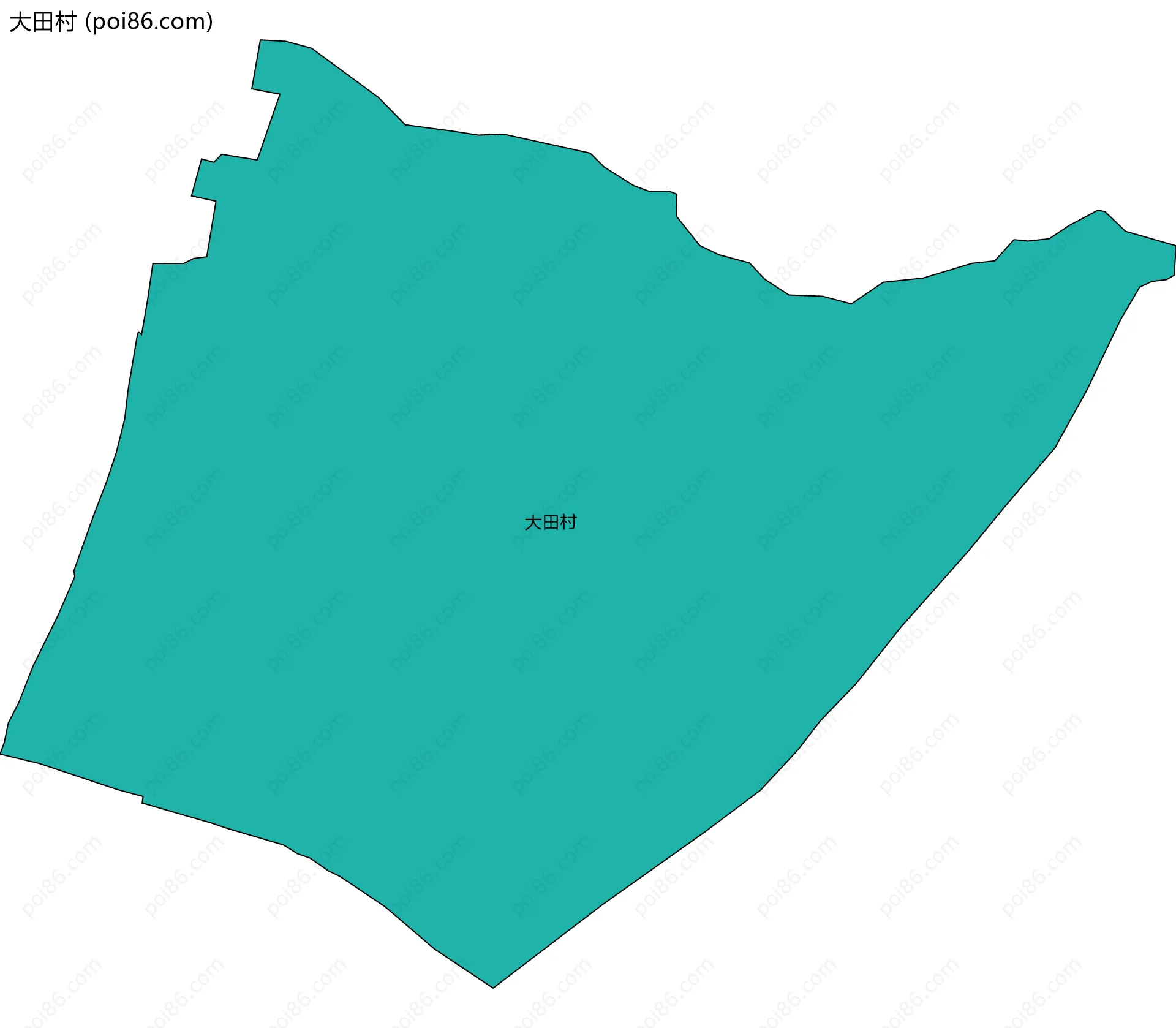 大田村边界地图