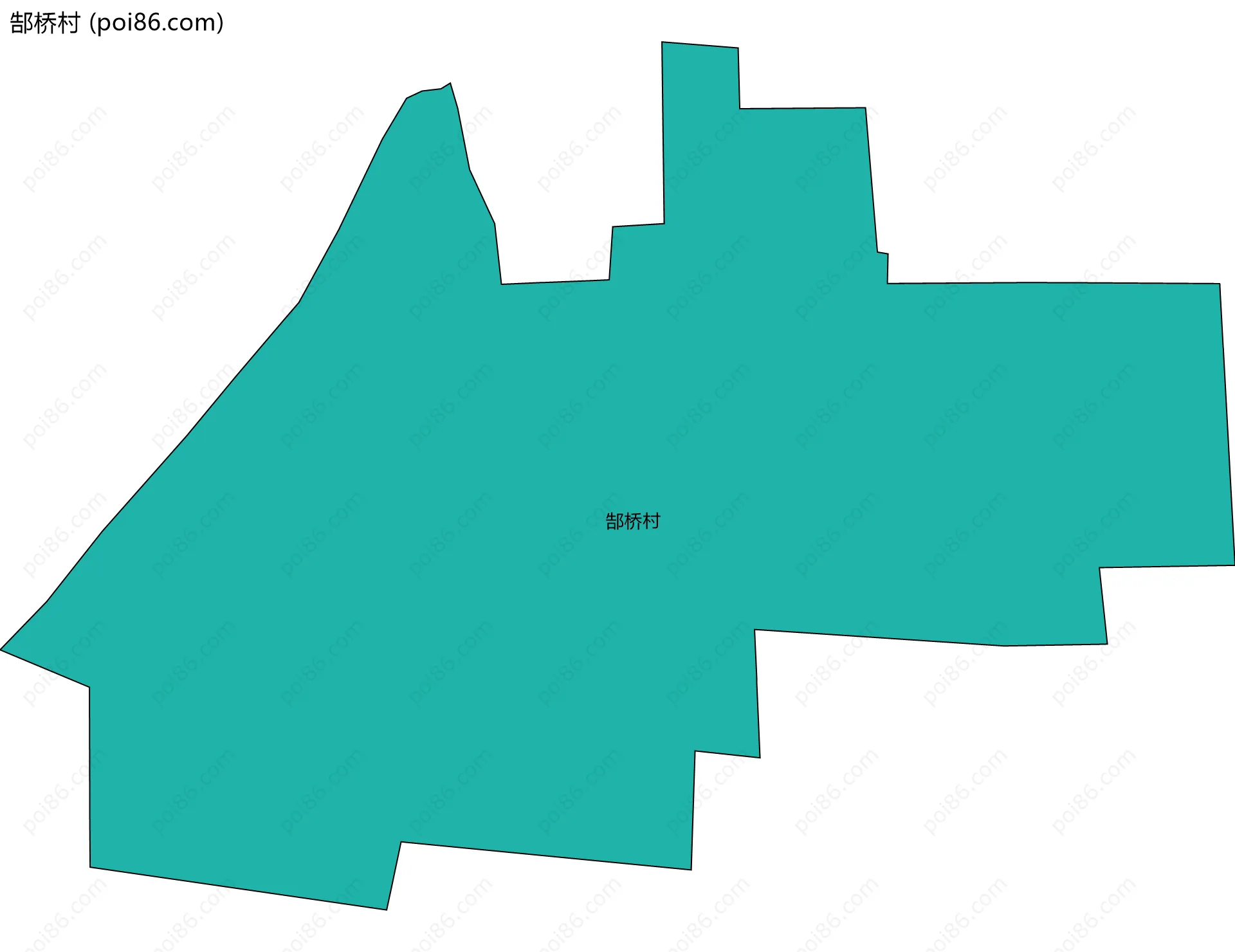 郜桥村边界地图