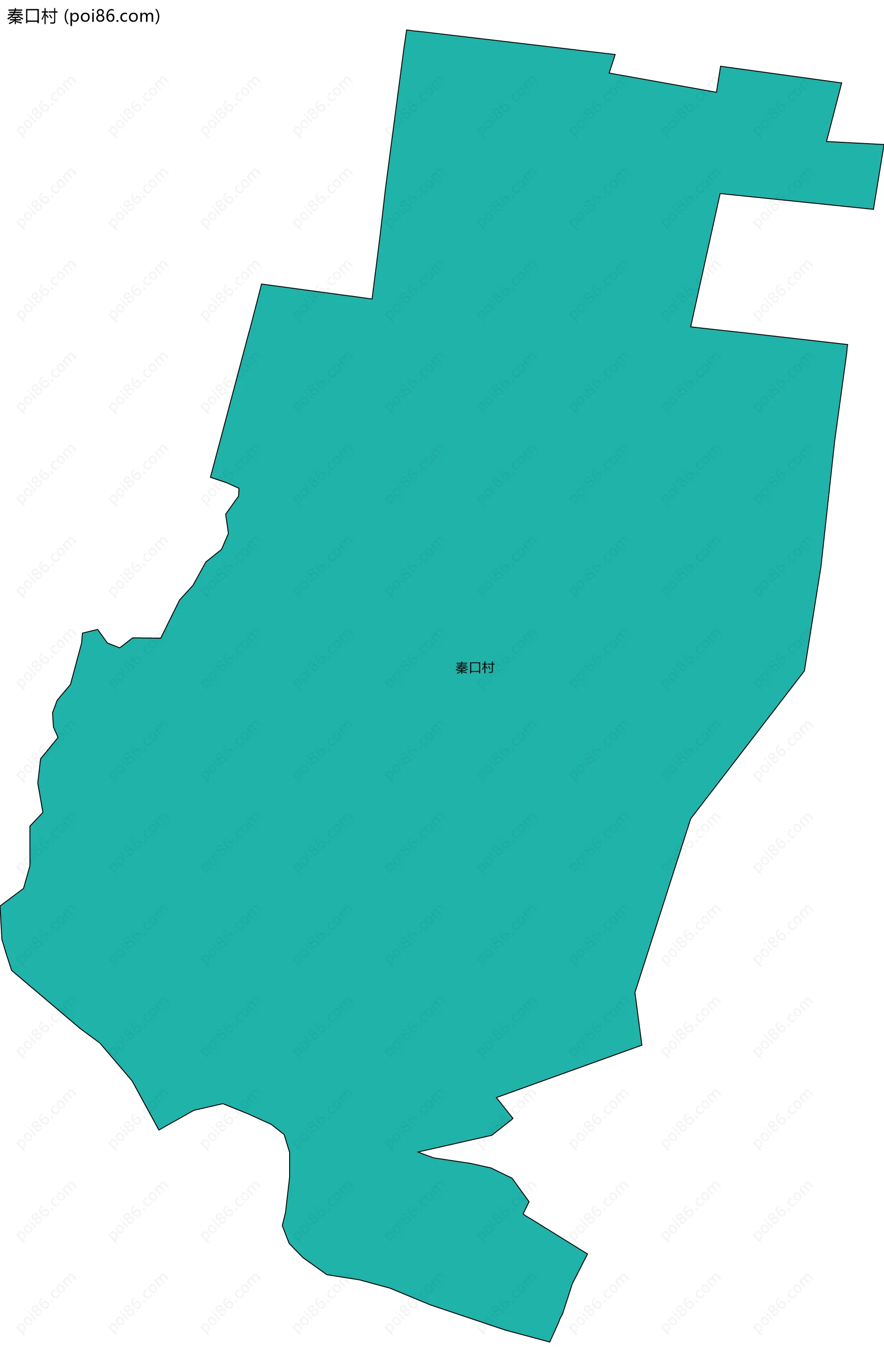 秦口村边界地图