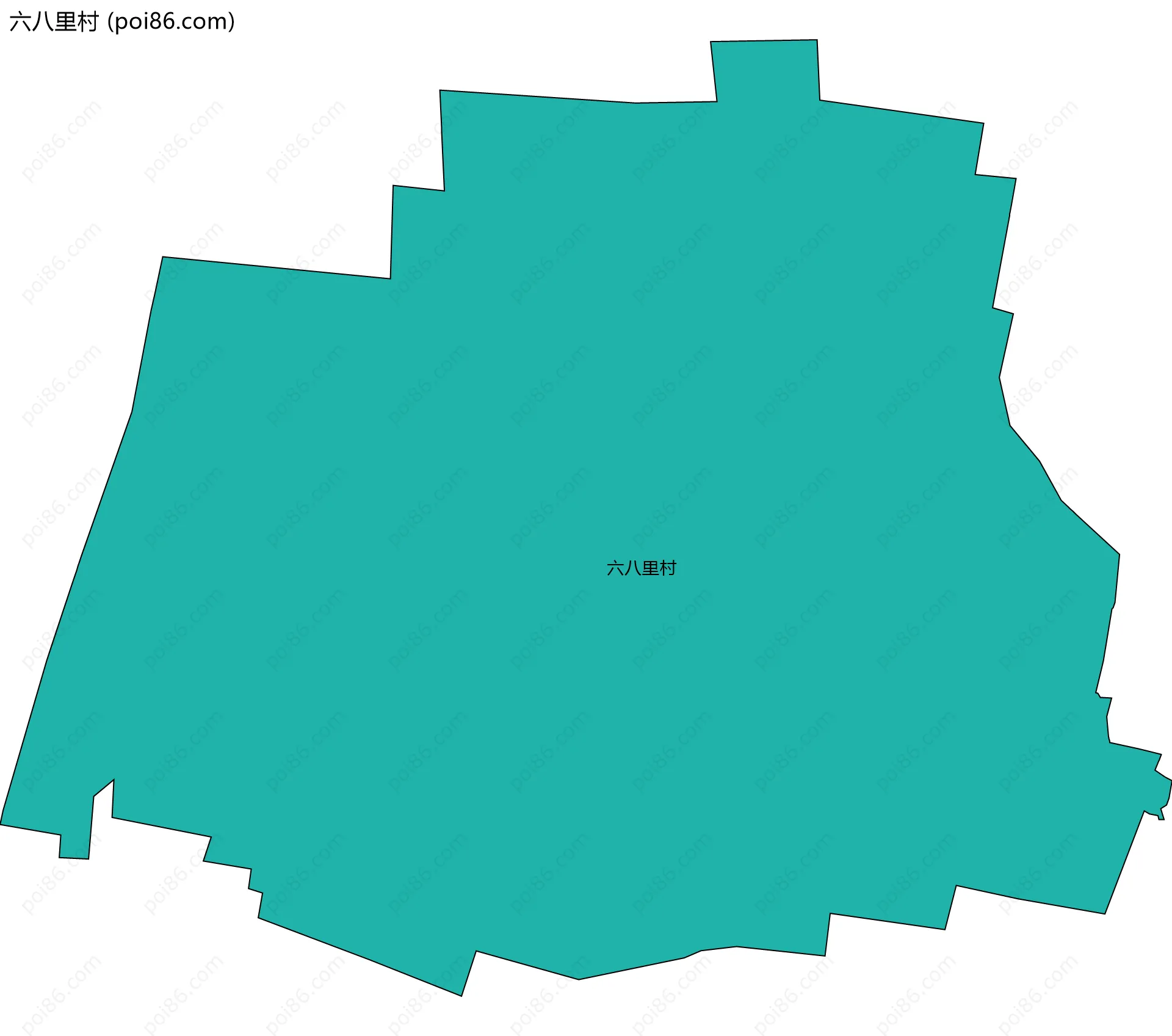 六八里村边界地图