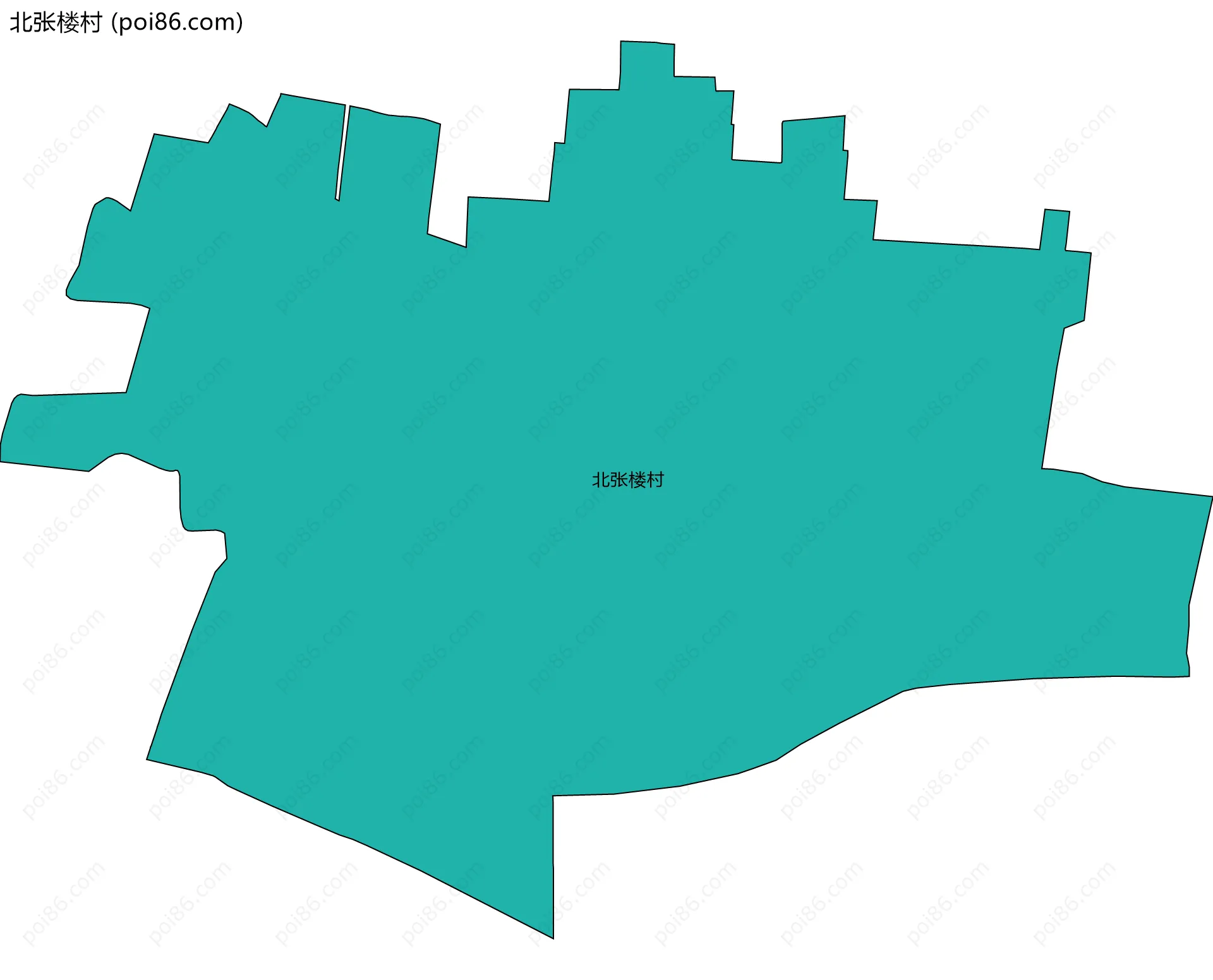 北张楼村边界地图