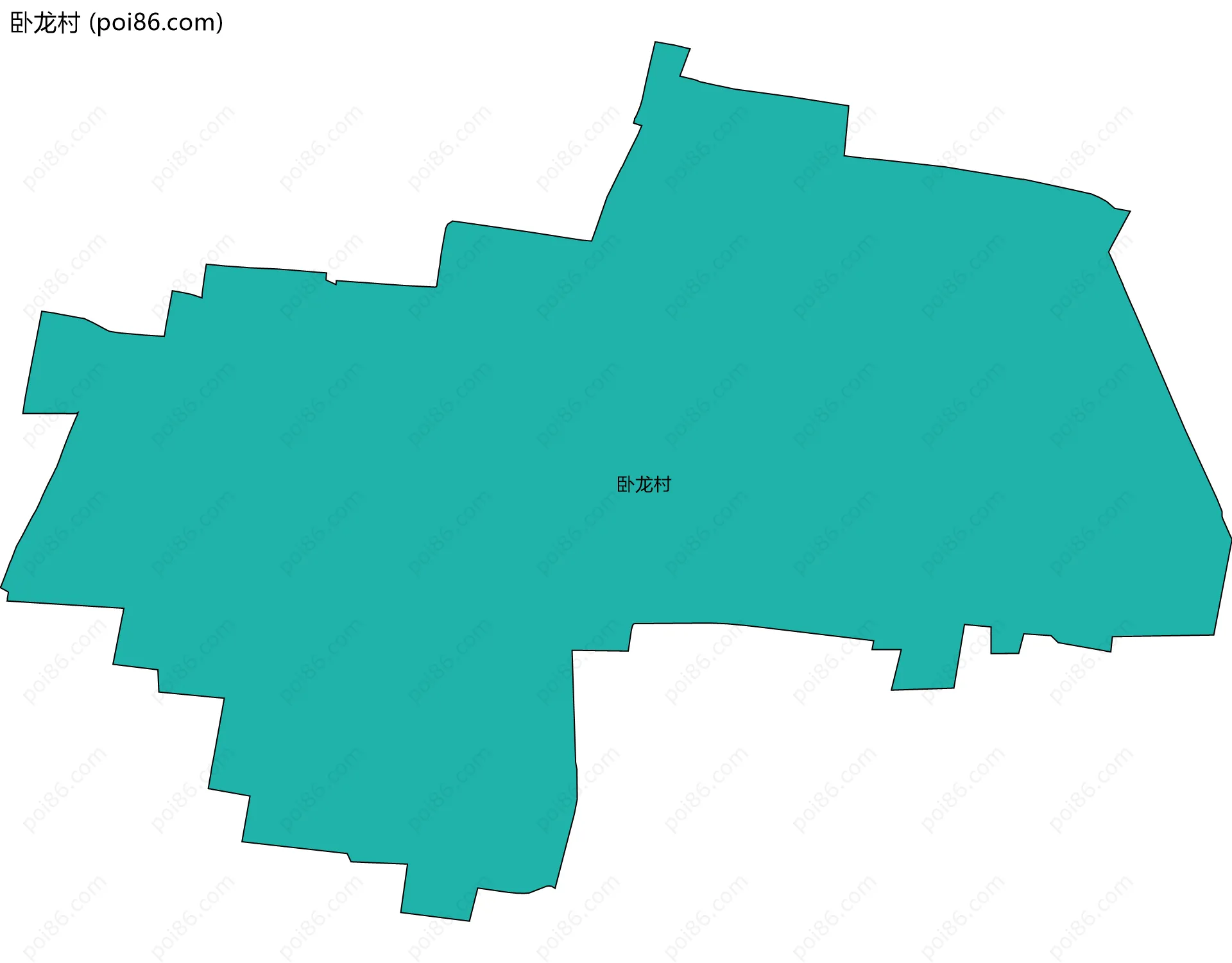 卧龙村边界地图