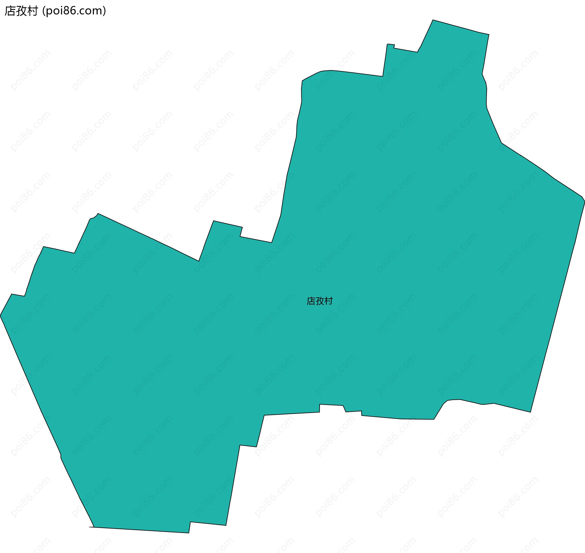 店孜村边界地图