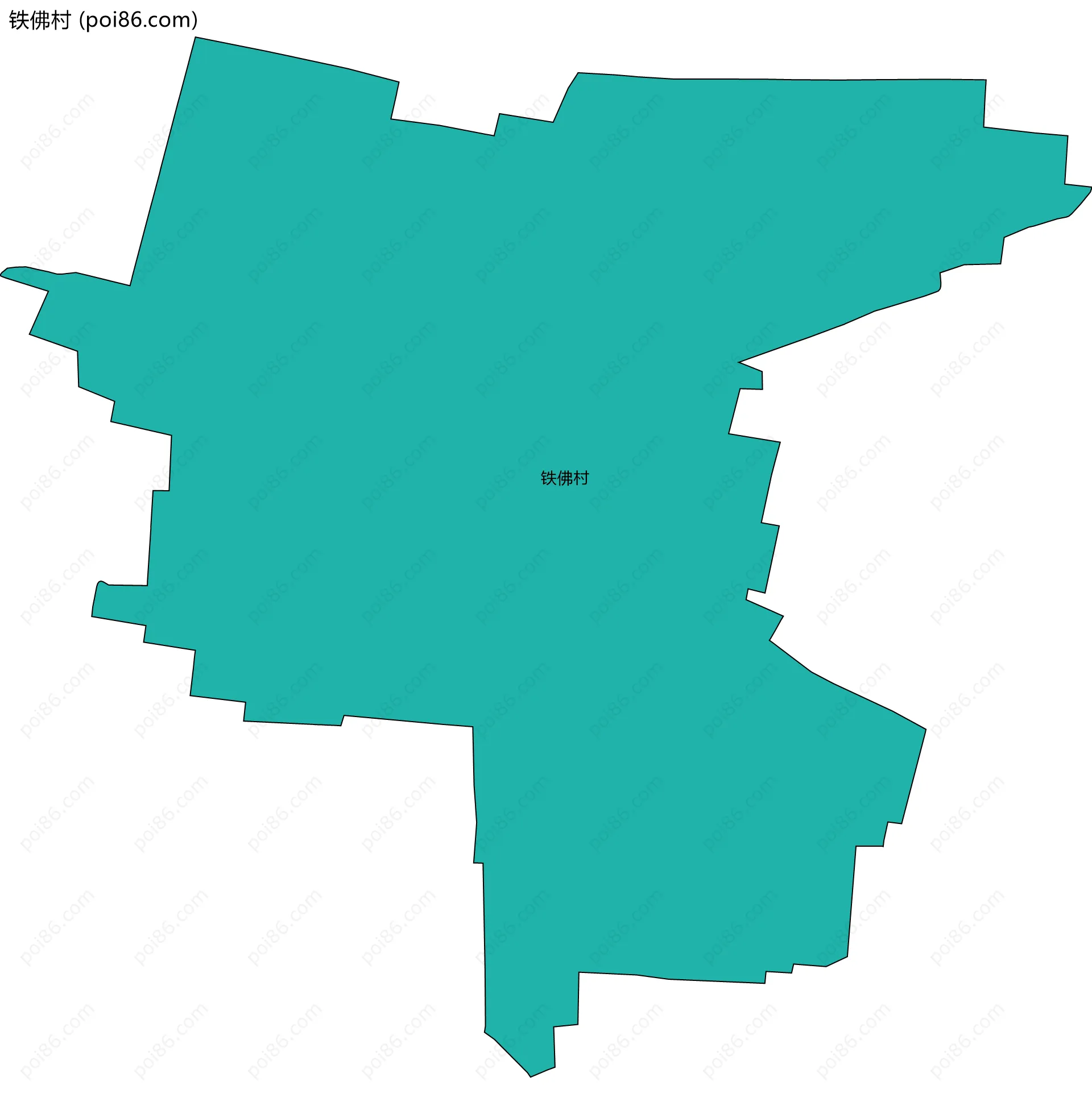 铁佛村边界地图
