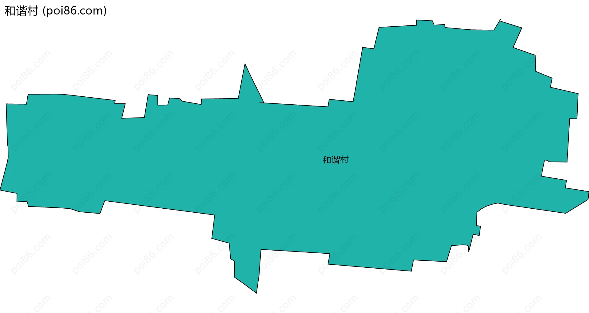 和谐村边界地图