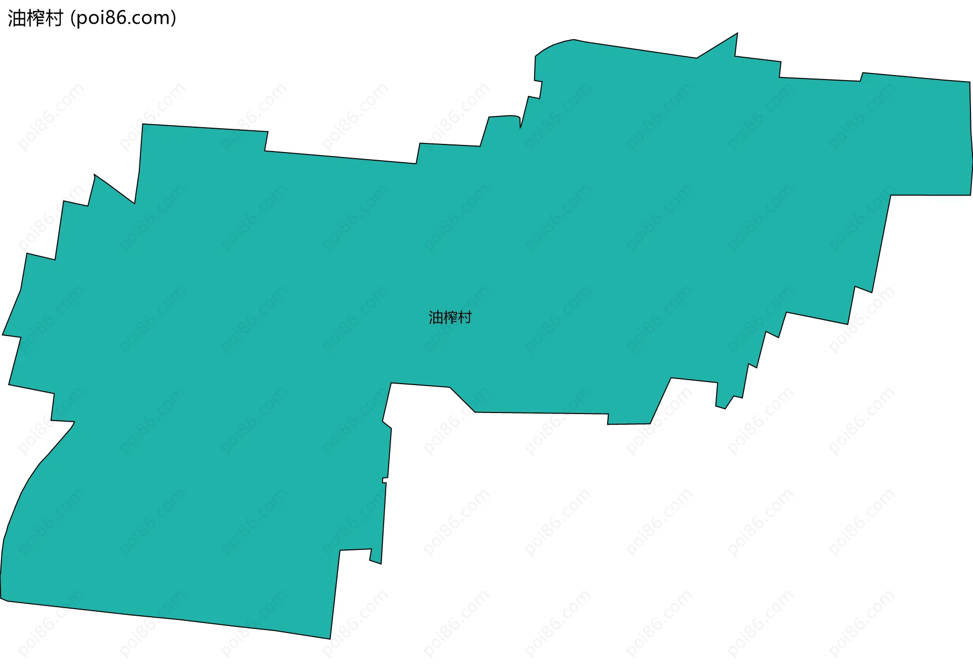 油榨村边界地图