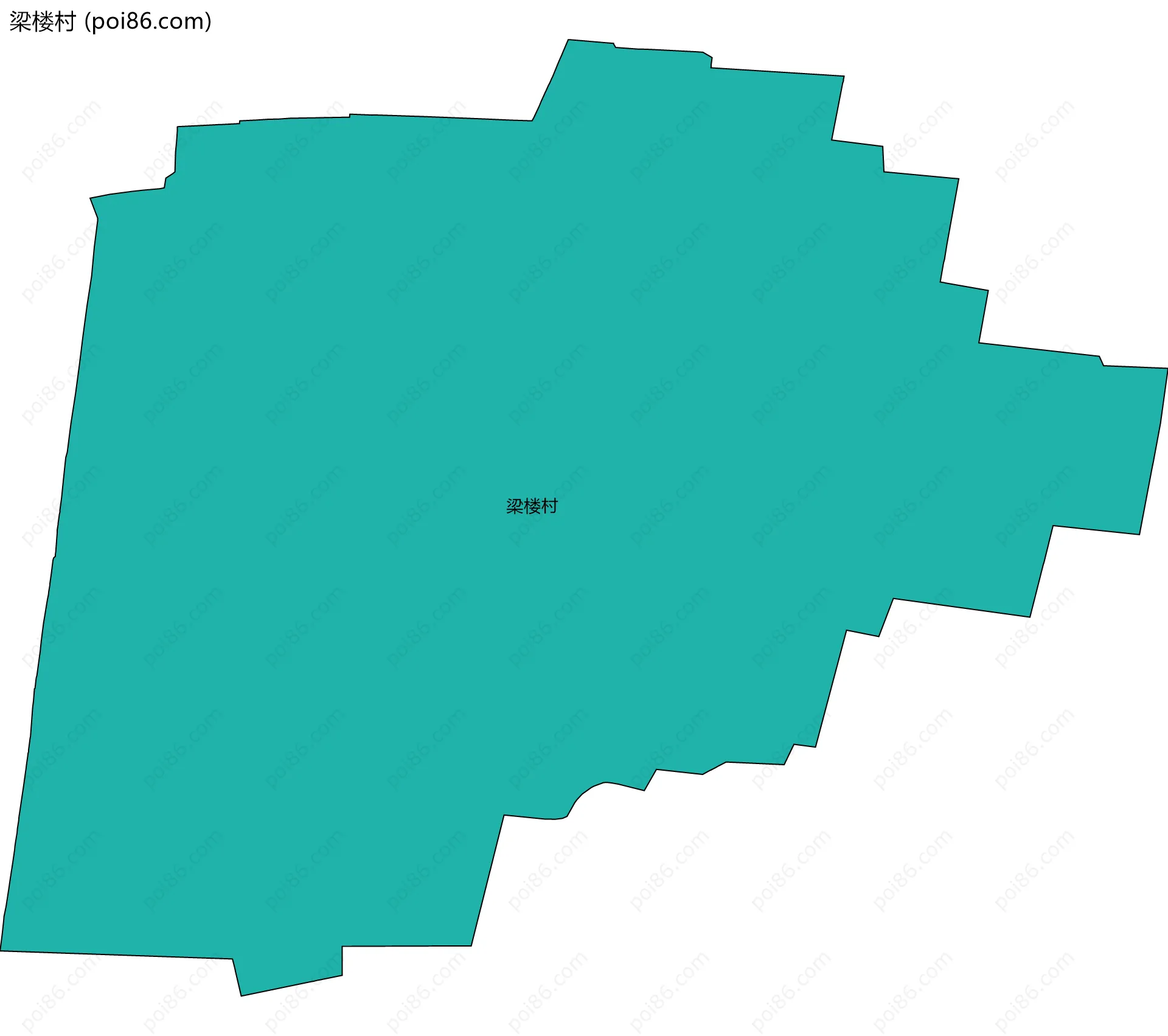梁楼村边界地图