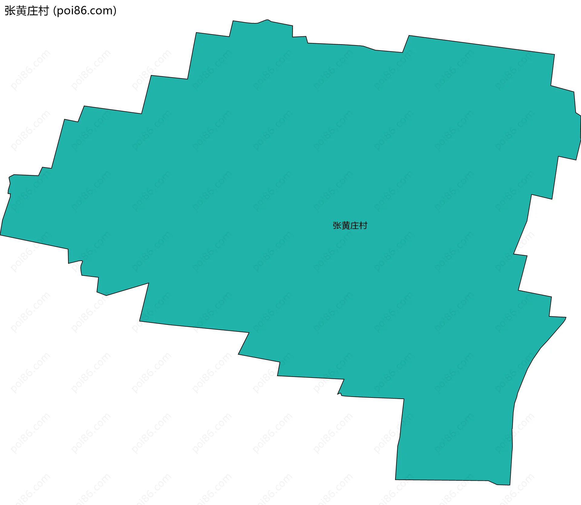 张黄庄村边界地图