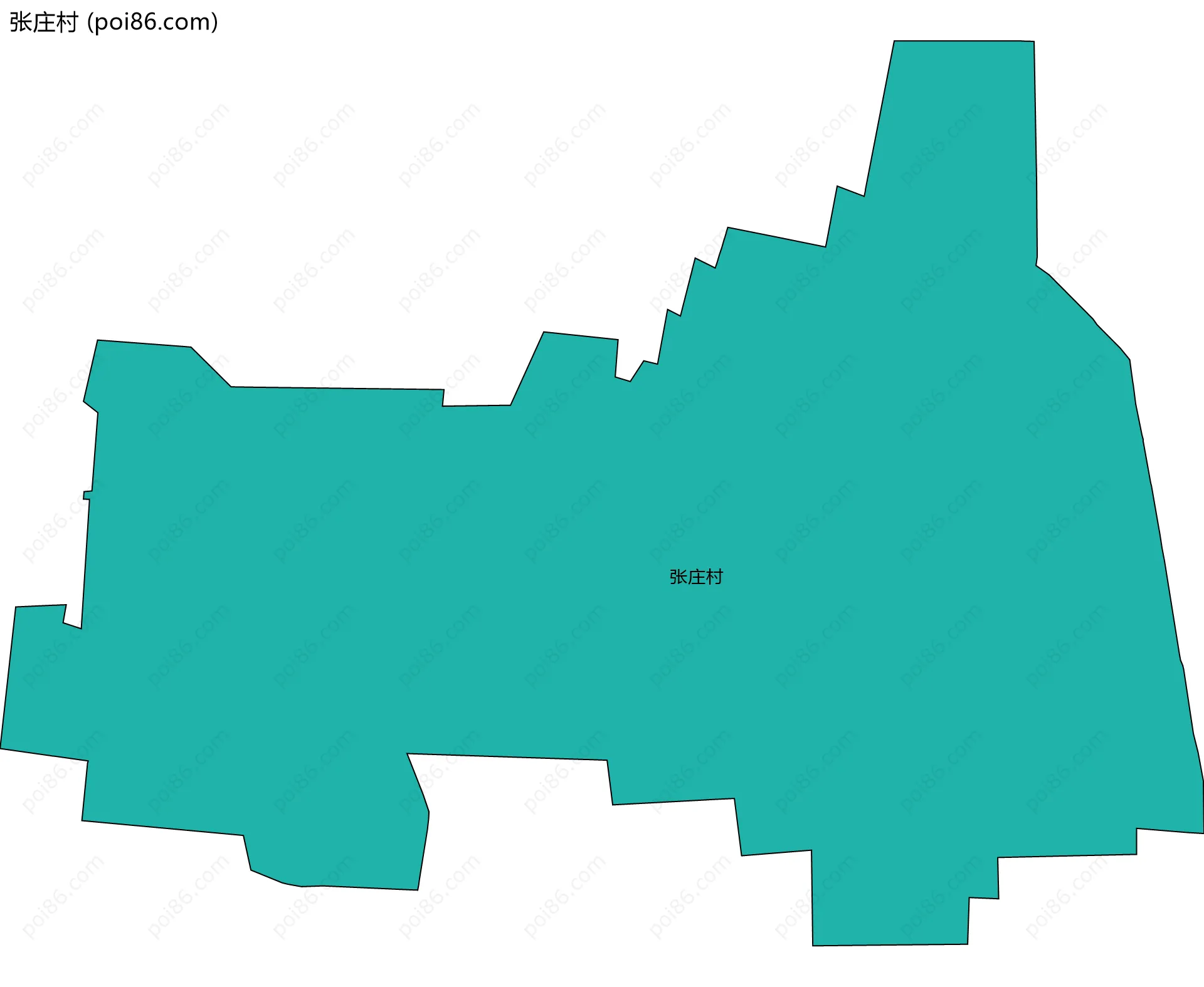 张庄村边界地图