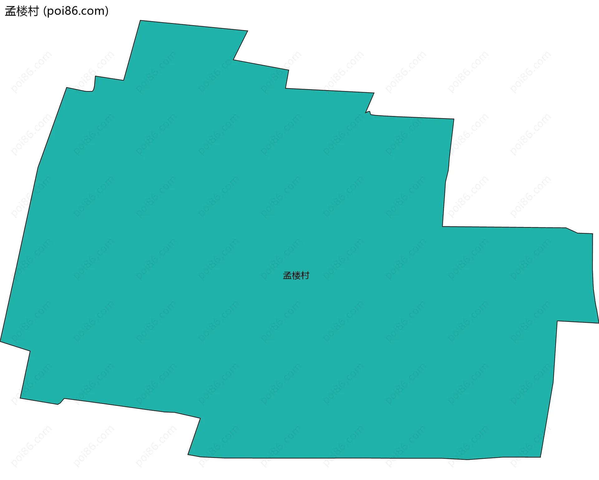 孟楼村边界地图