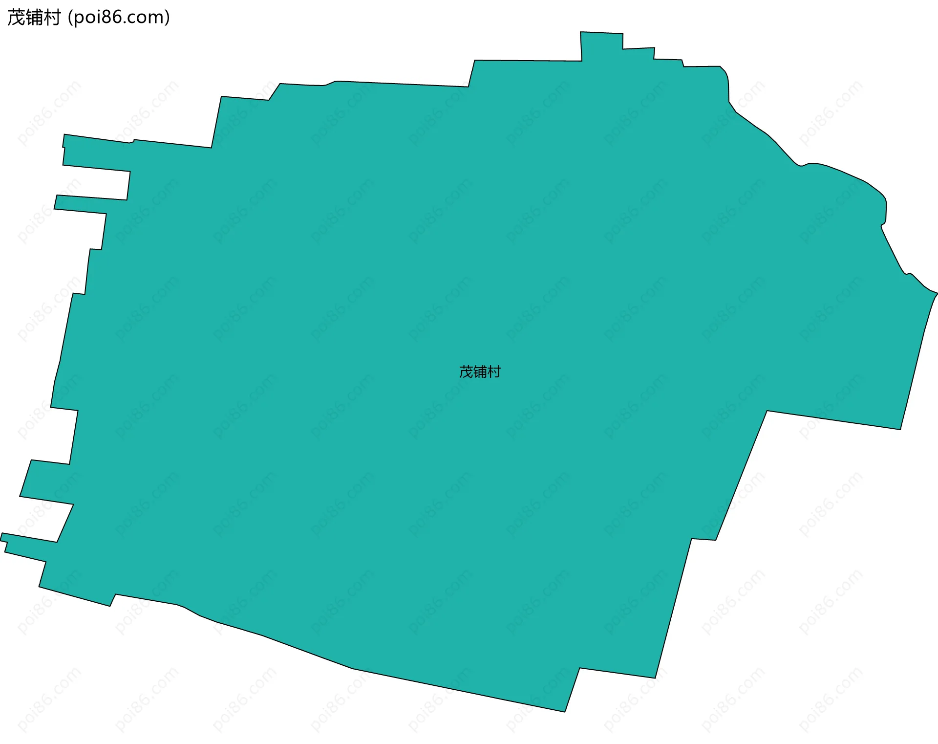茂铺村边界地图