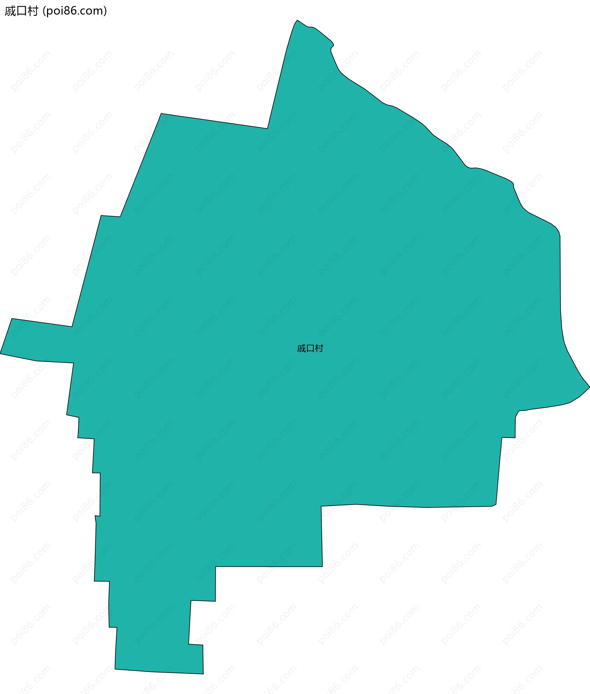 戚口村边界地图