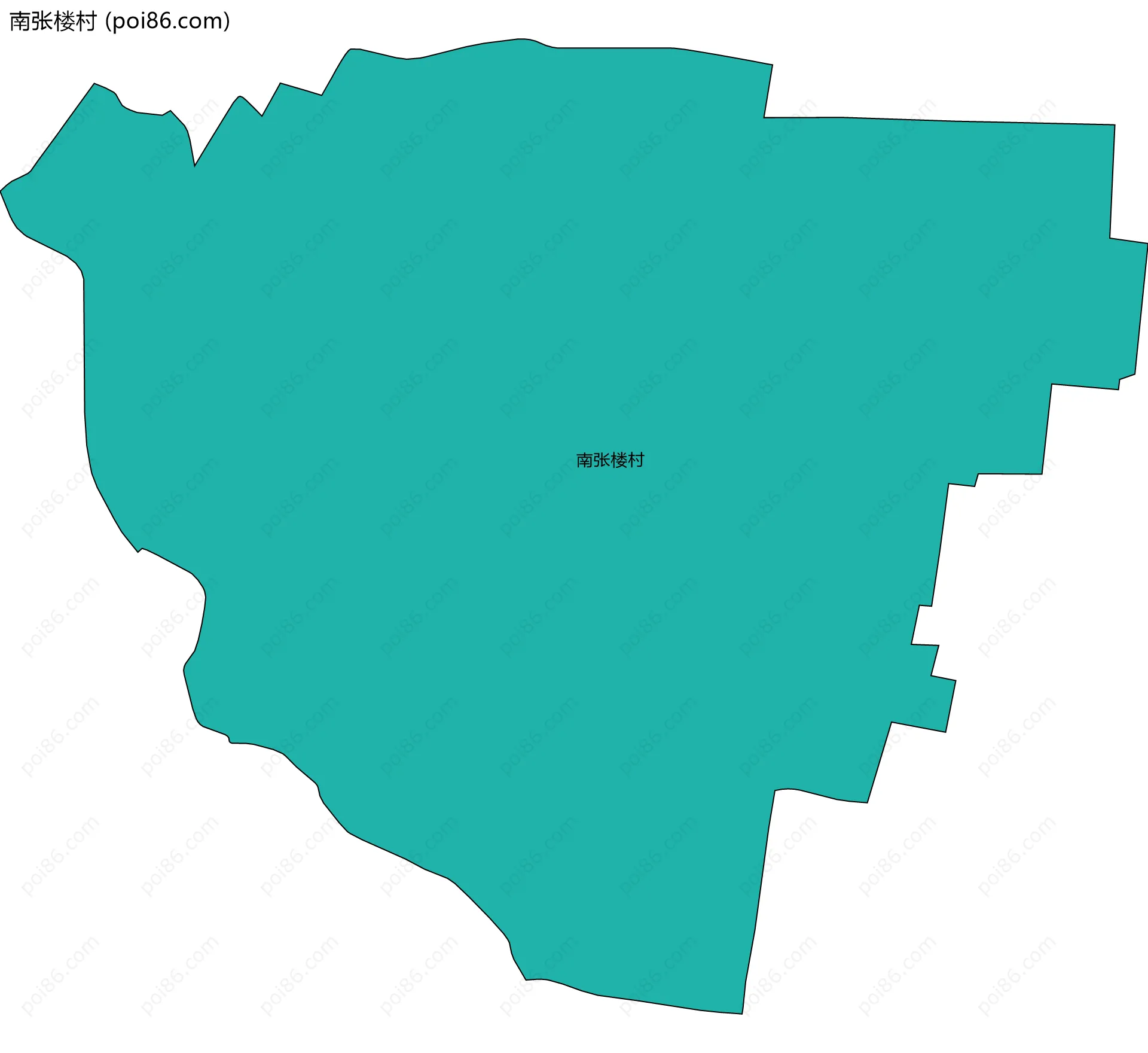 南张楼村边界地图