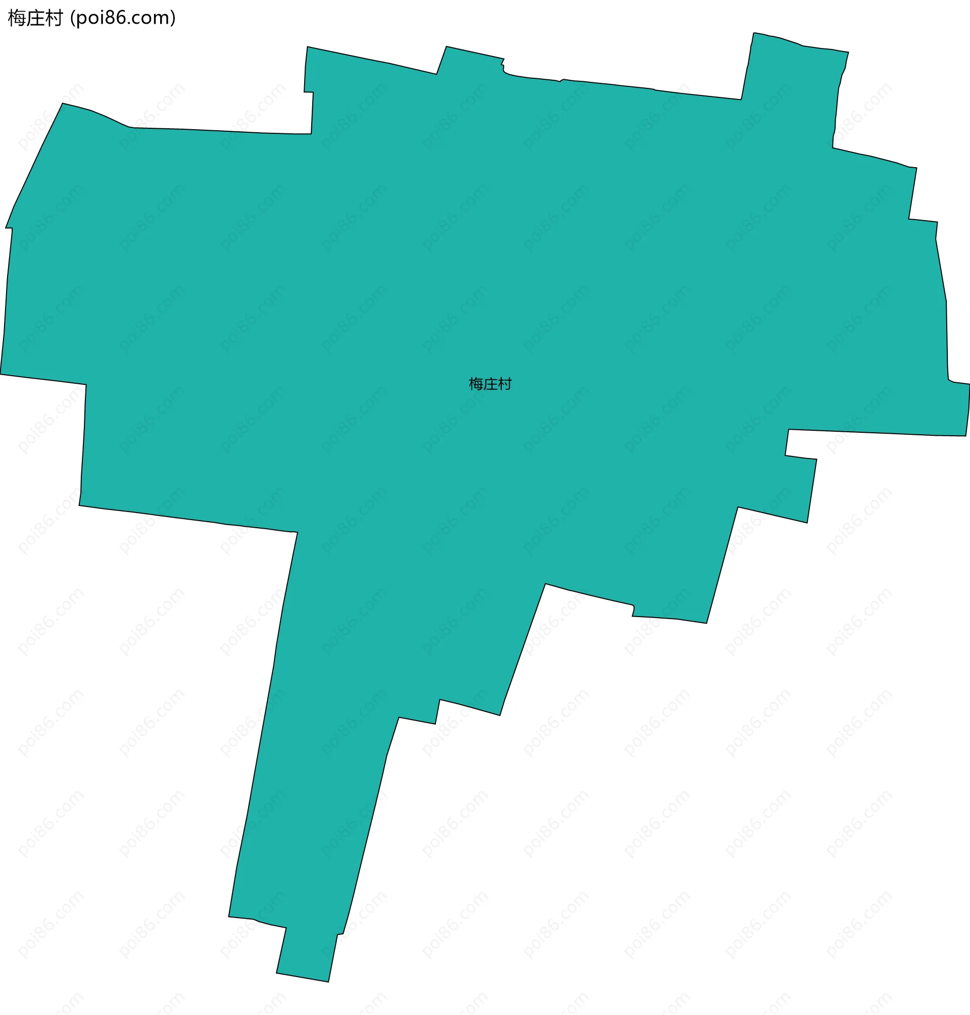 梅庄村边界地图