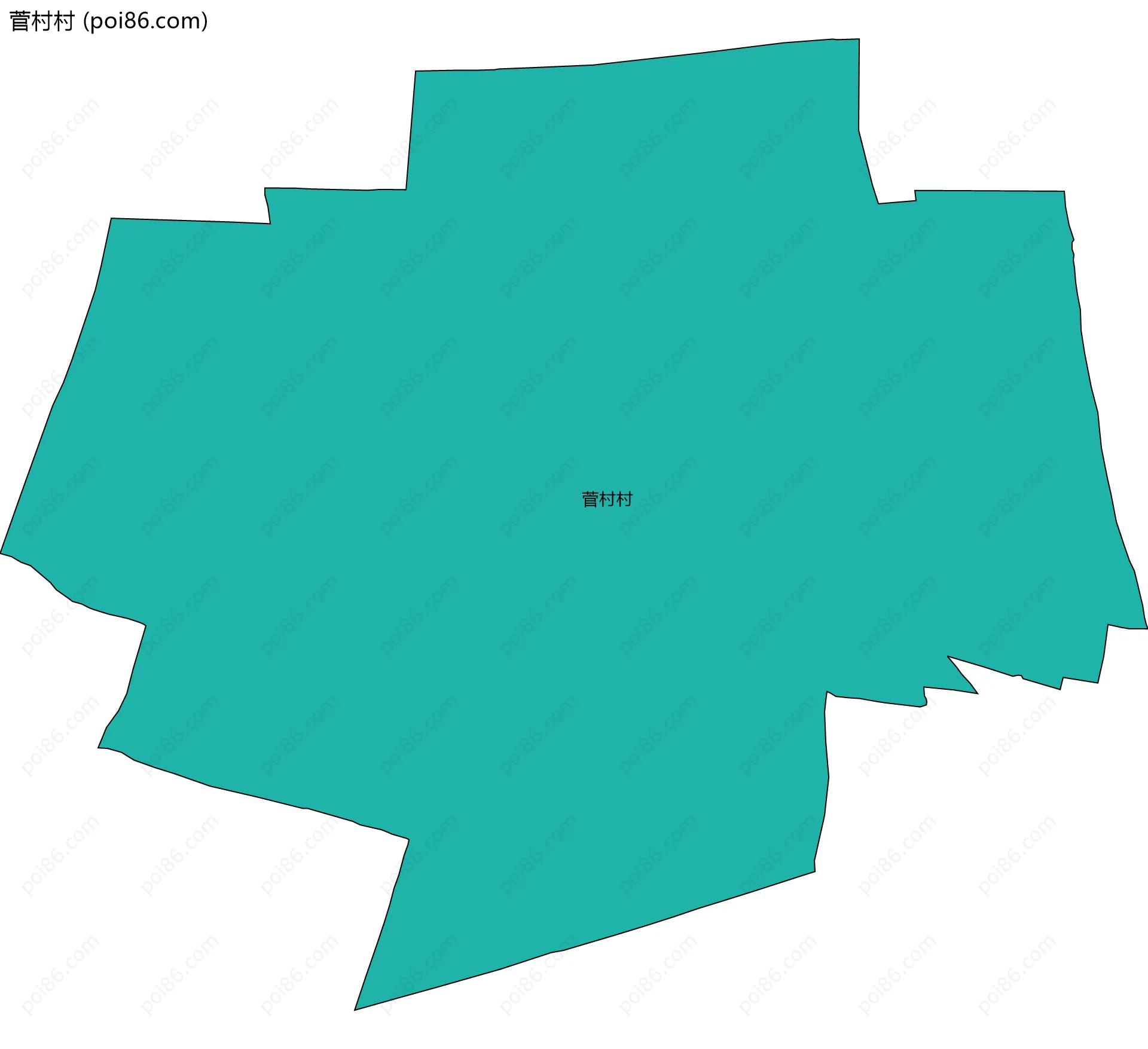 菅村村边界地图