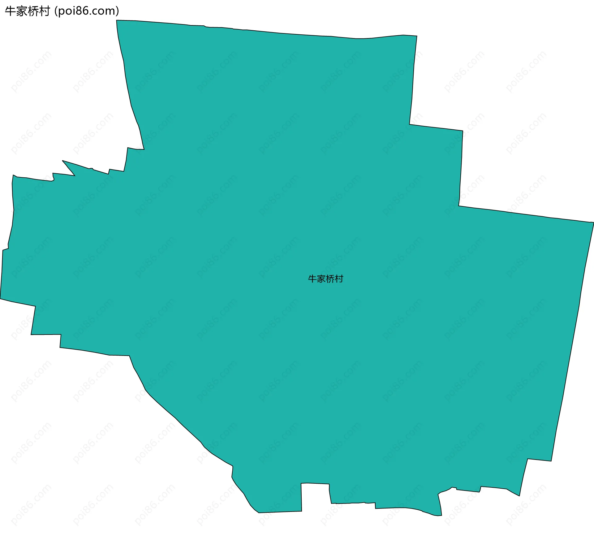牛家桥村边界地图