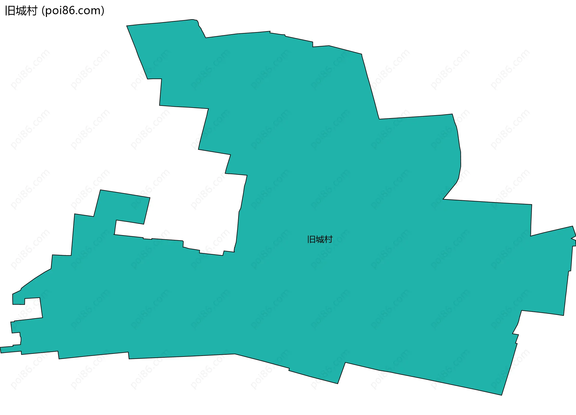 旧城村边界地图