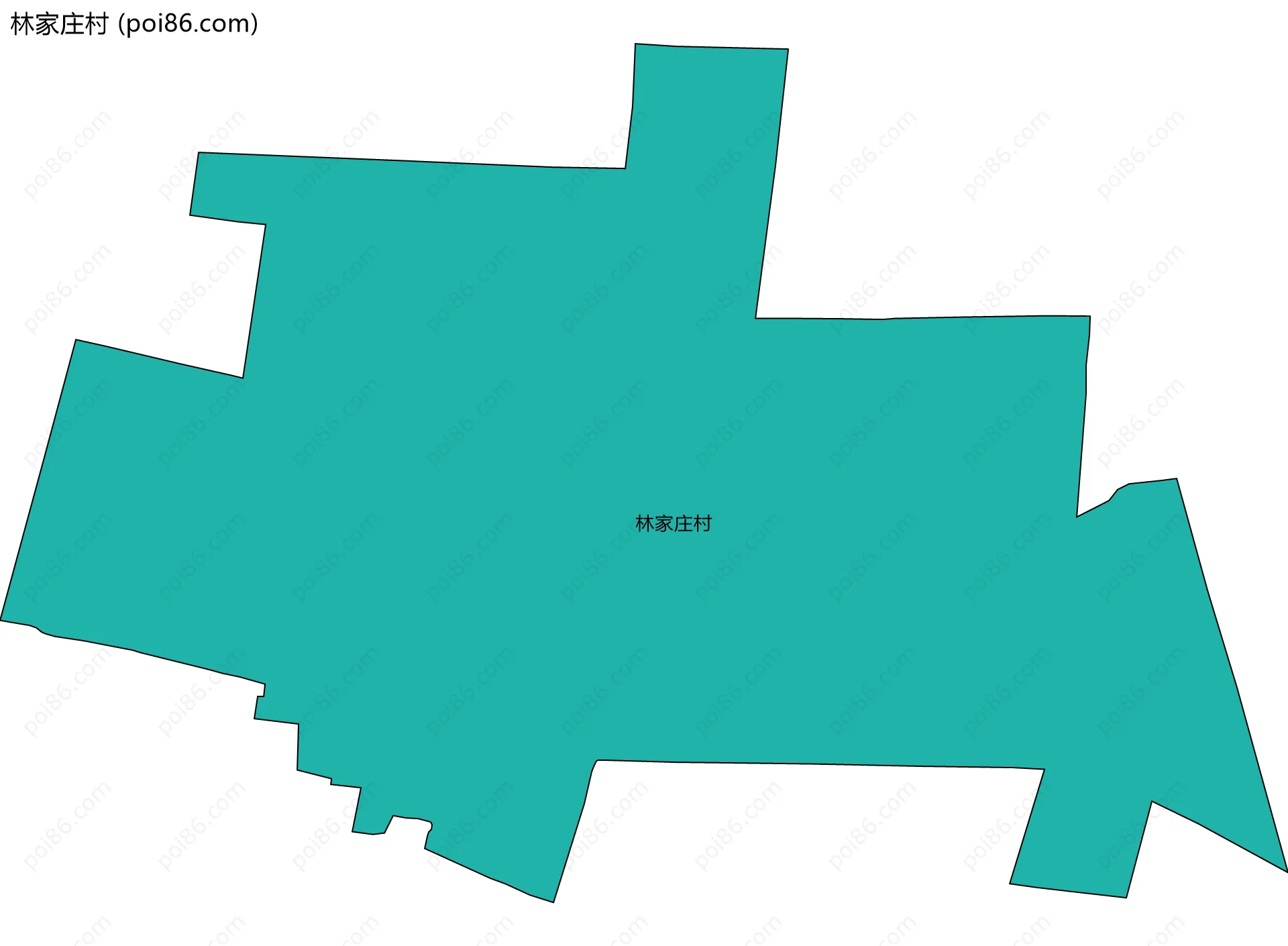 林家庄村边界地图