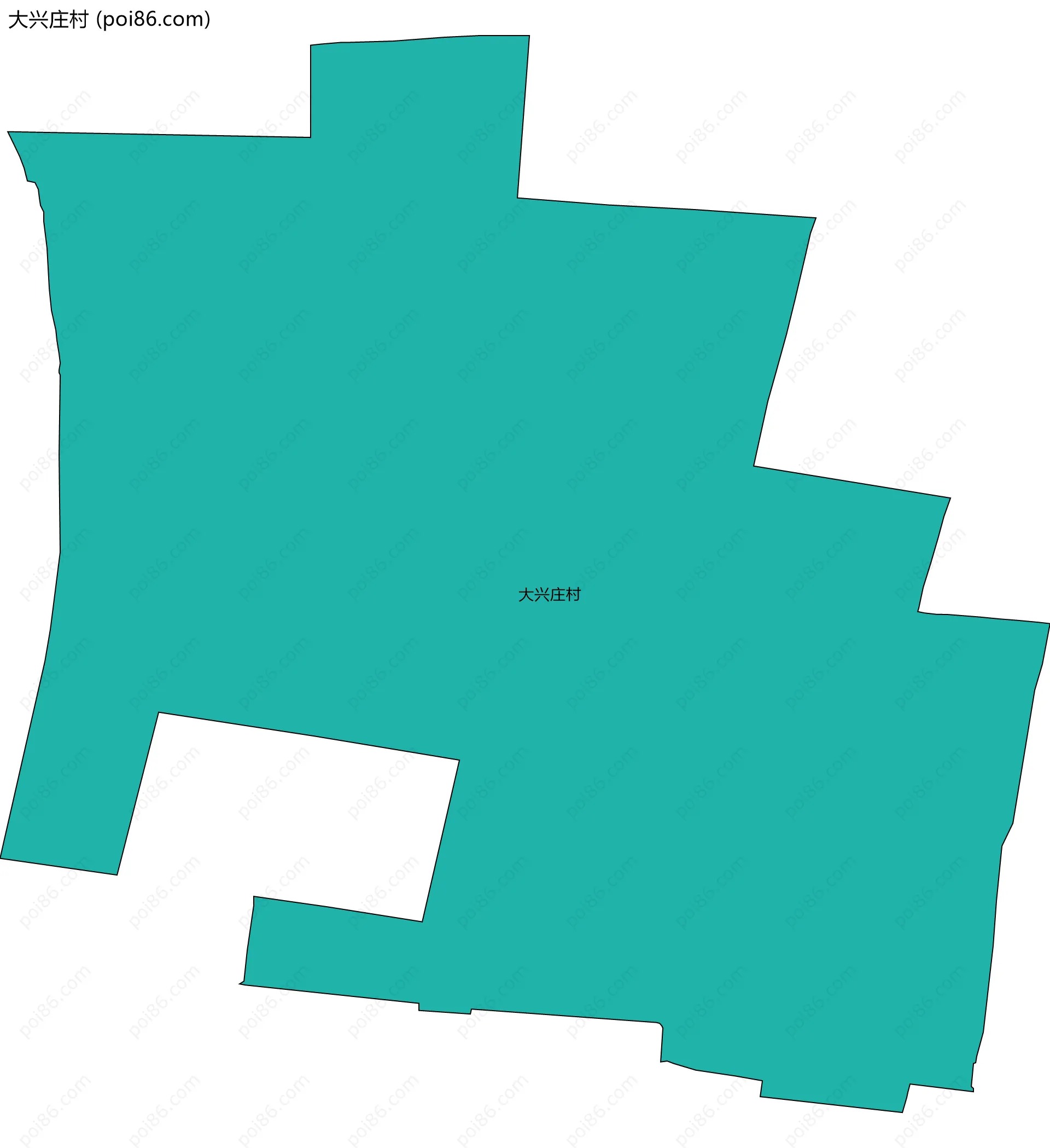 大兴庄村边界地图