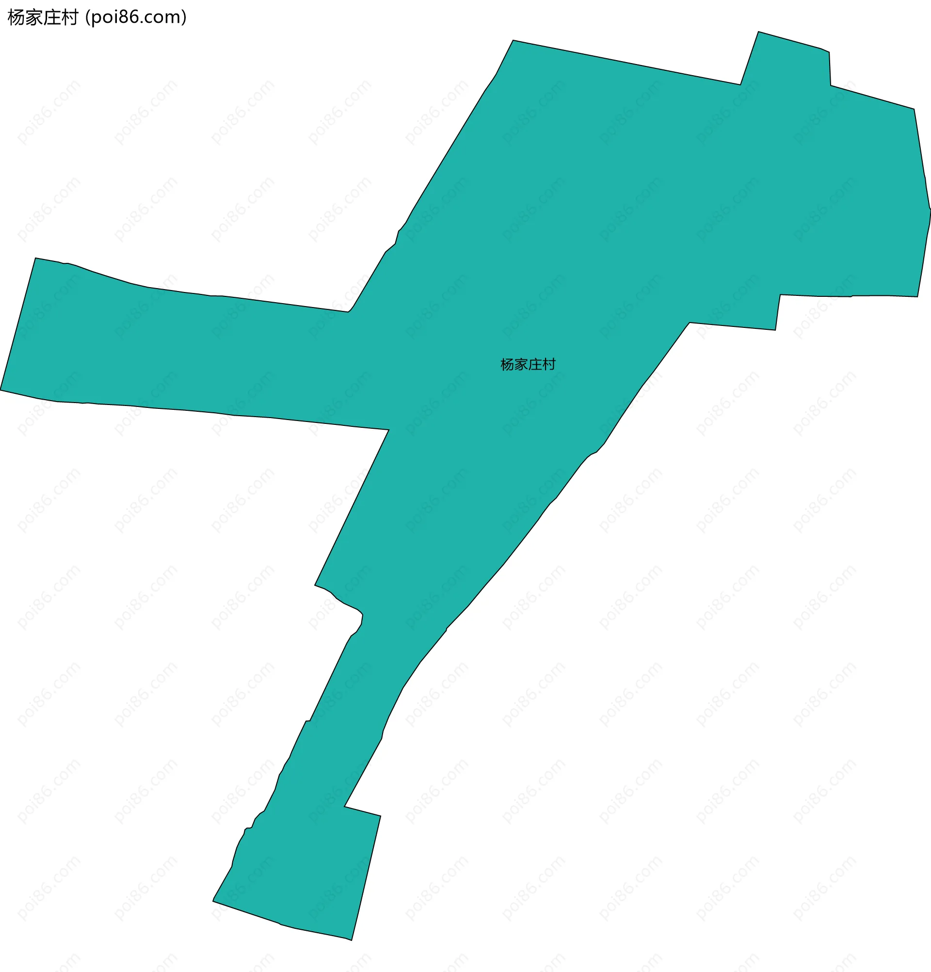 杨家庄村边界地图