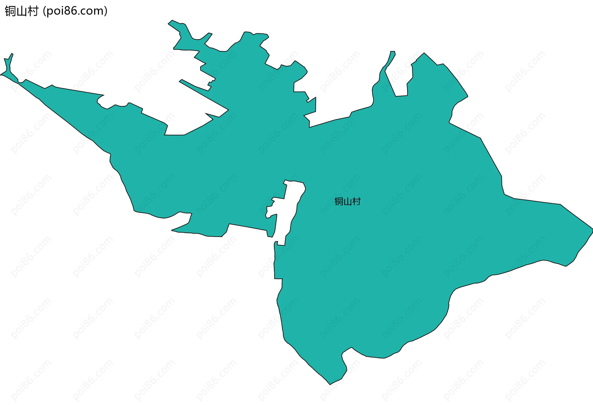 铜山村边界地图