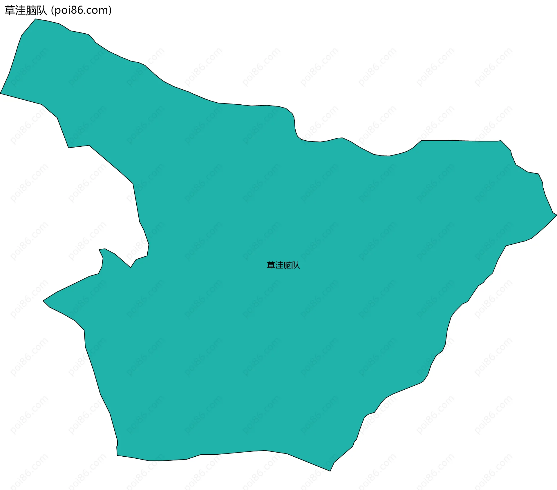 草洼脑队边界地图