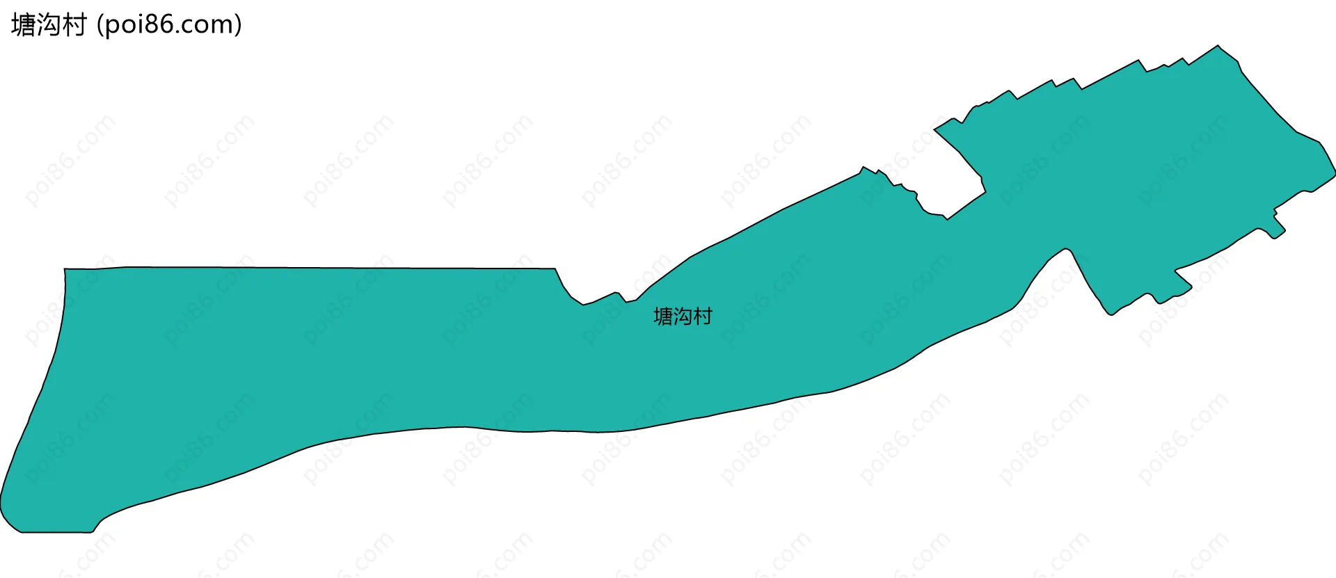 塘沟村边界地图