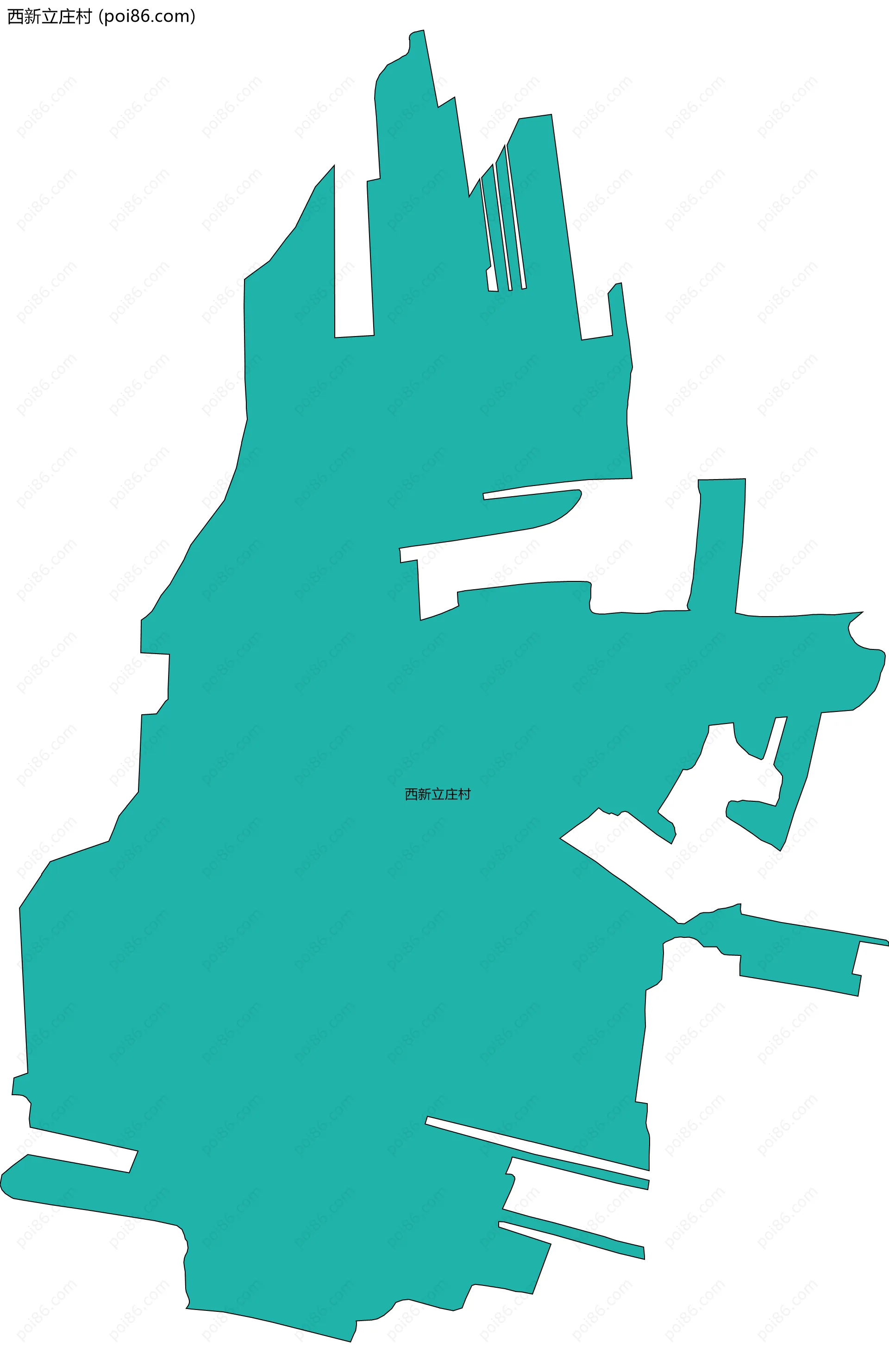 西新立庄村边界地图